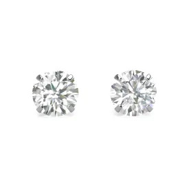 Moissanite by Cate & Chloe Vera Sterling Silver Stud Earrings with Moissanite Crystals