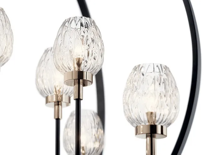 Moyra 36 in. 8 Lights Chandelier Black finish