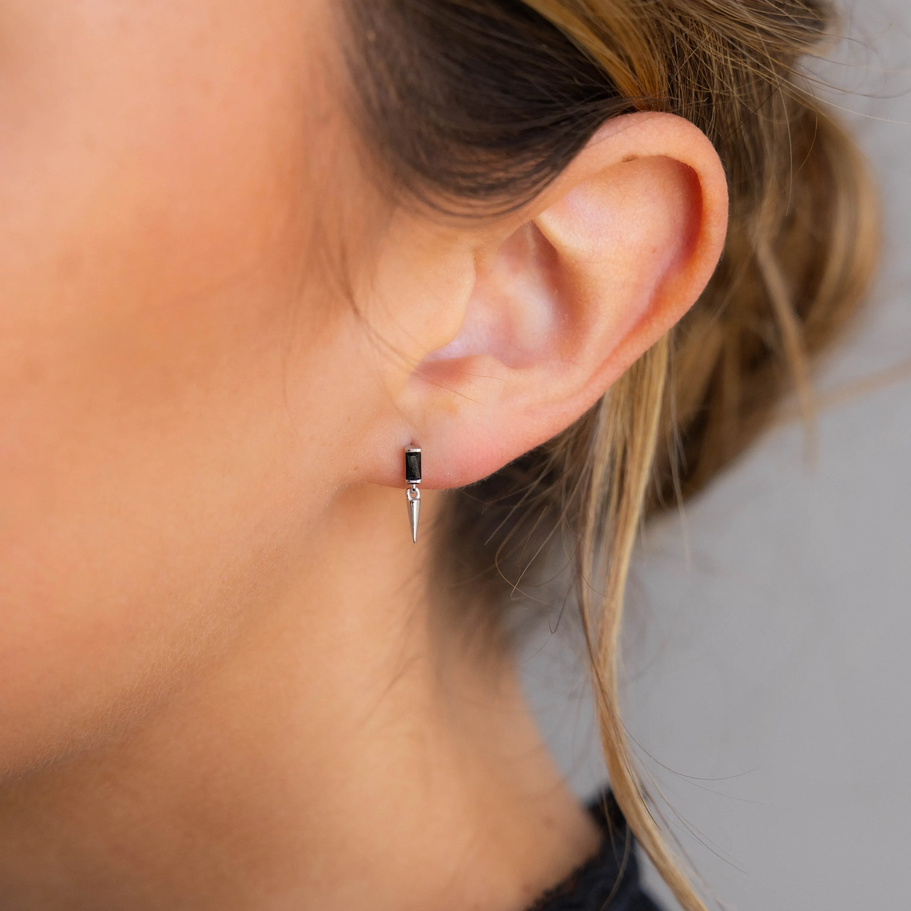 Onyx Dagger Drop Earrings