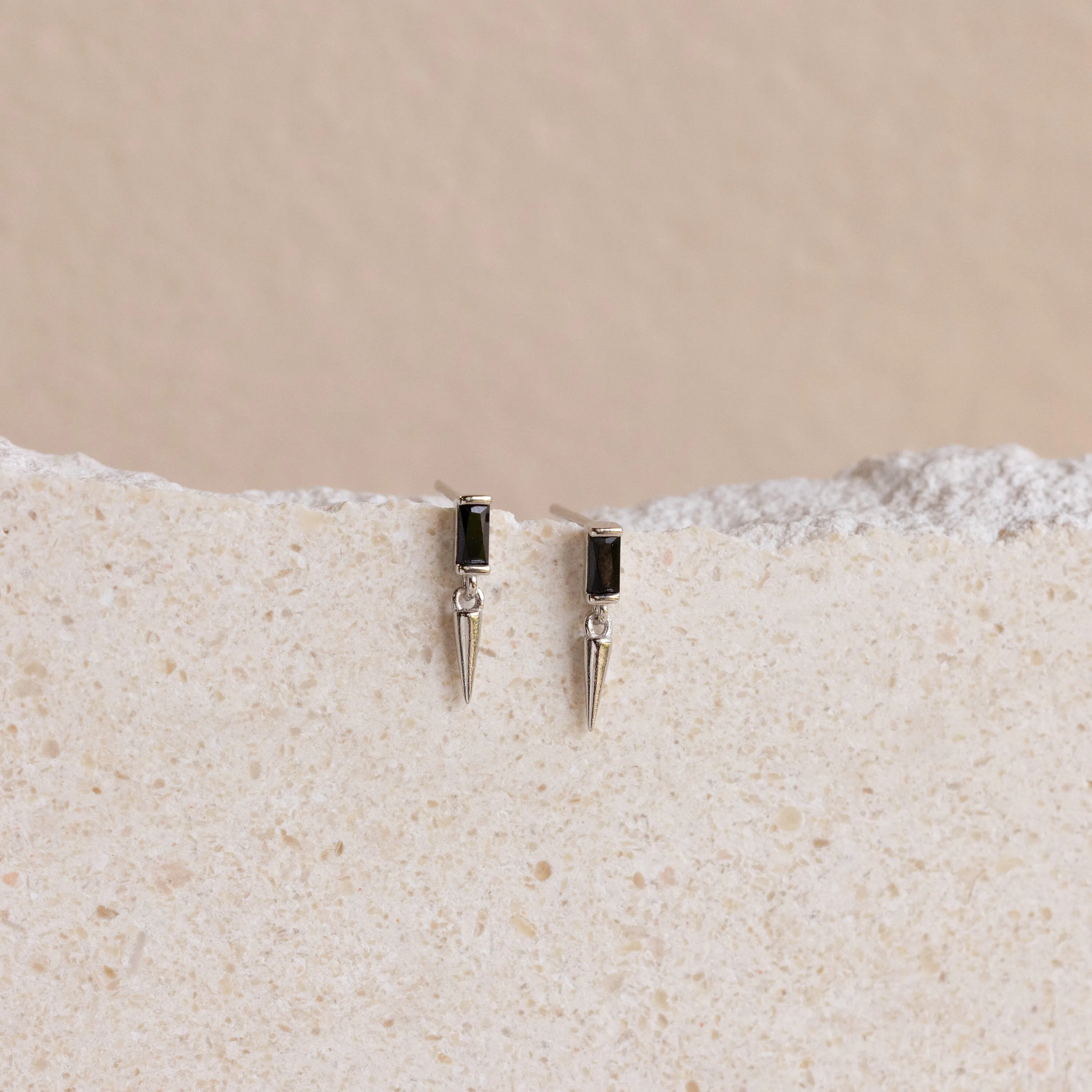 Onyx Dagger Drop Earrings