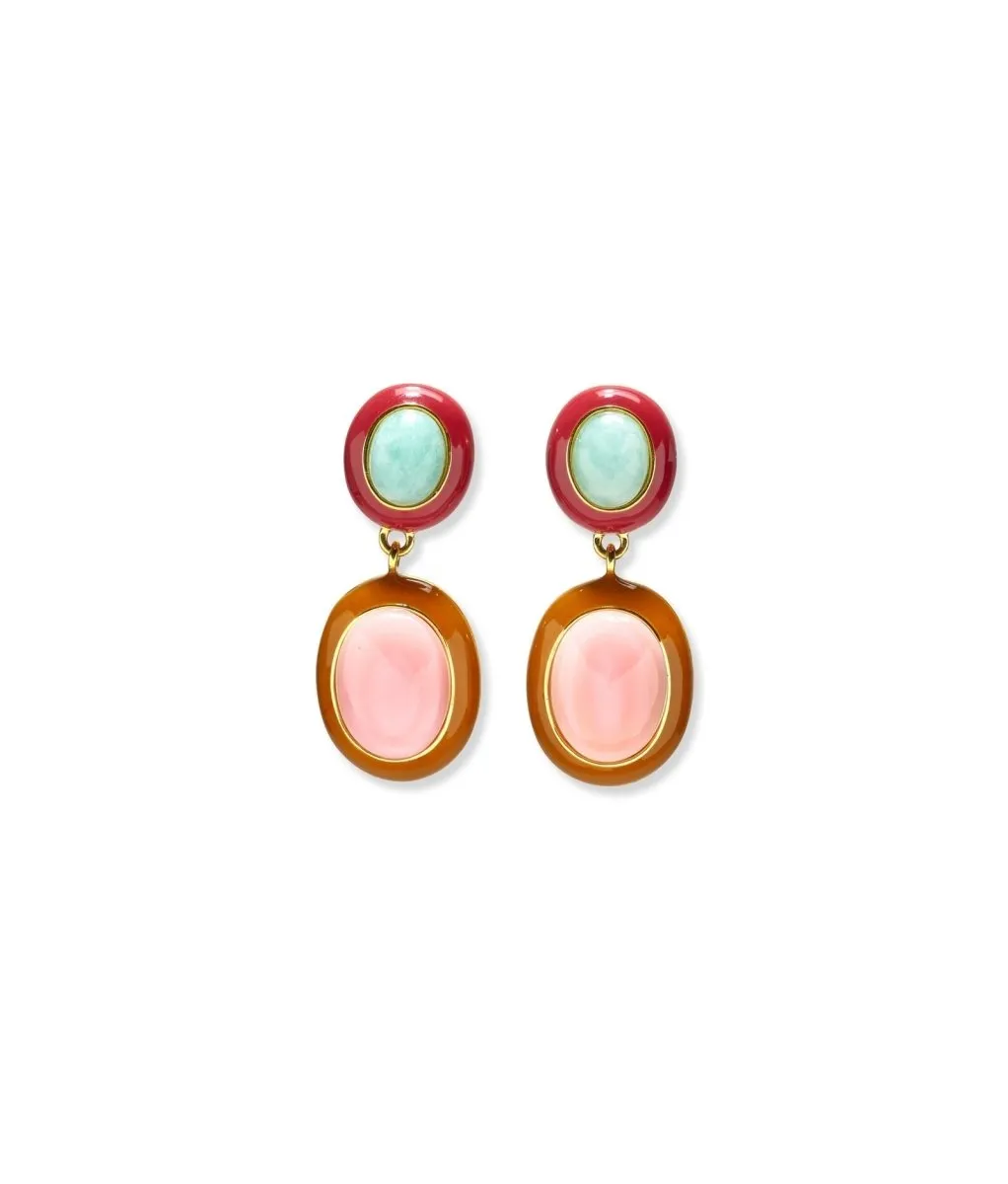 Papaya Earrings in Pink Conch
