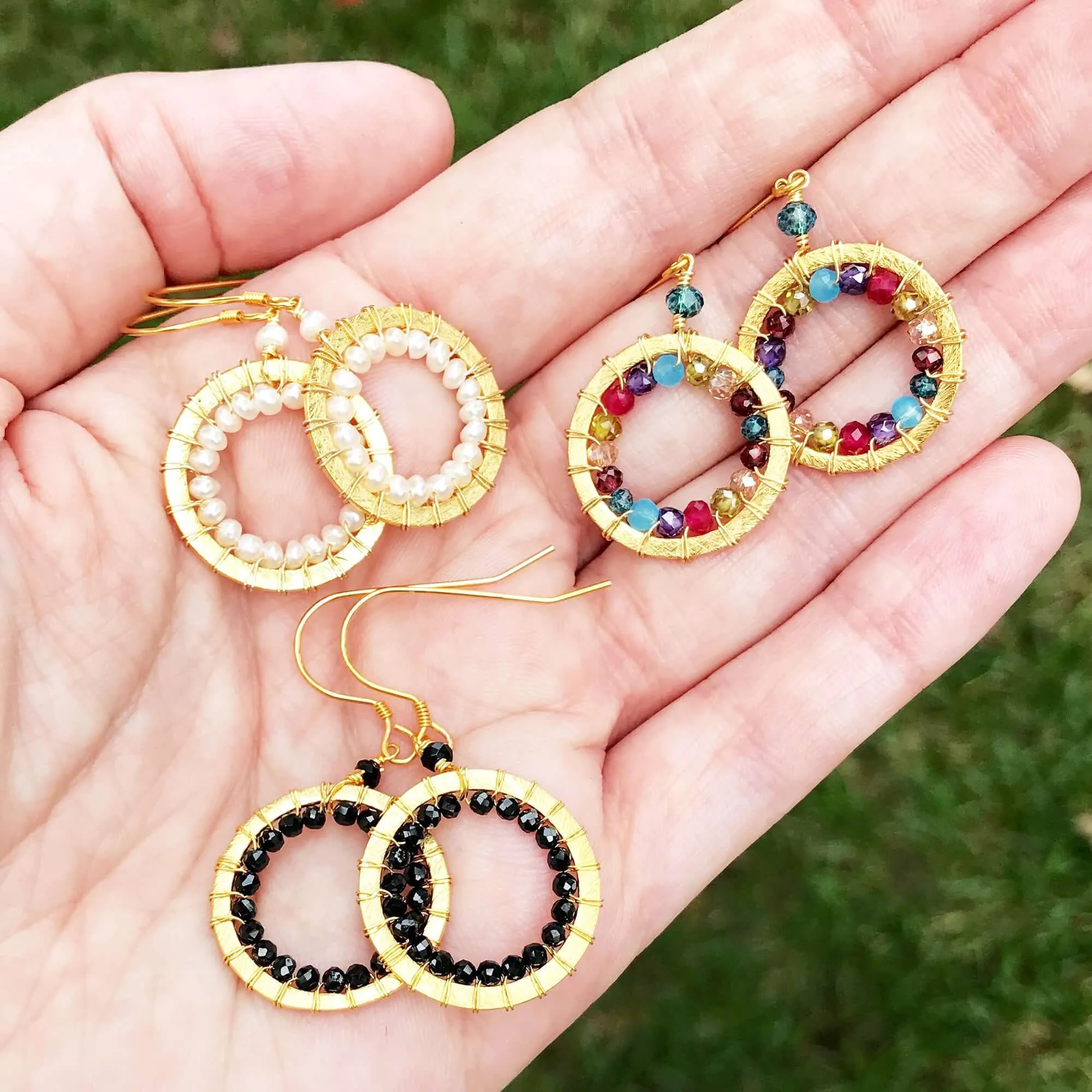 Pearl Mini Hoop Earrings
