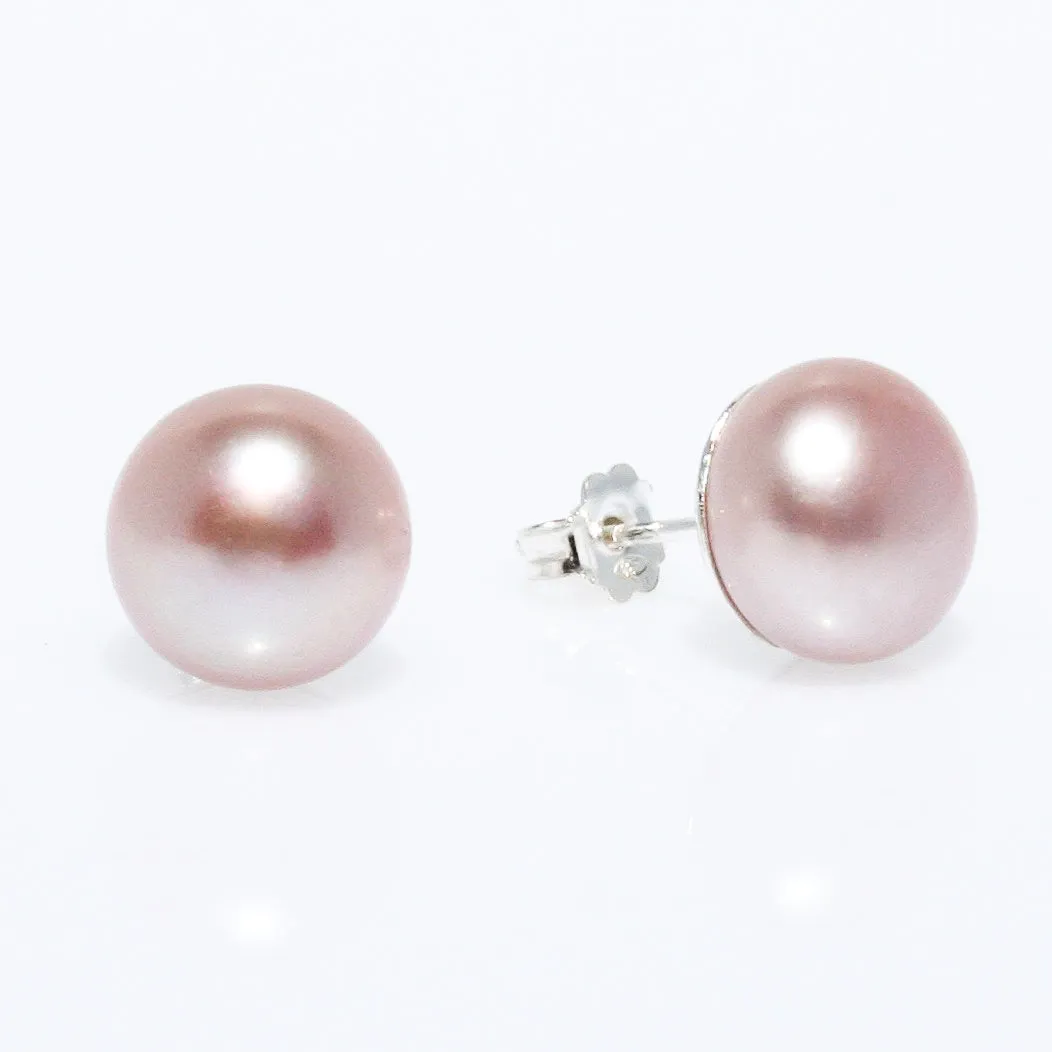 Pink Pearl Studs 12mm