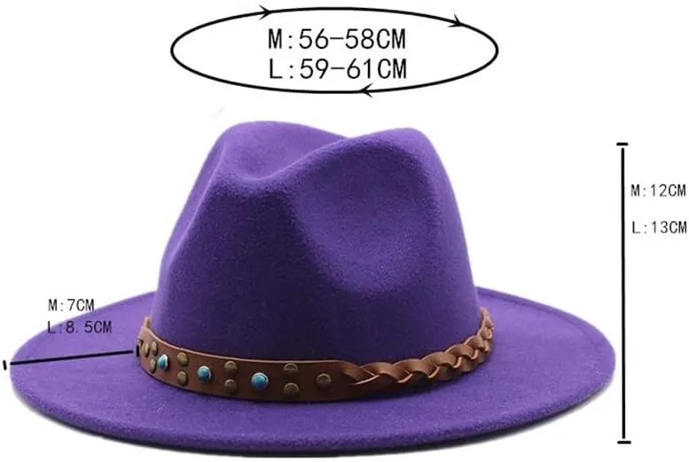 Popular Felt Hat with British Style Belt, Vintage and Versatile Top Hat, Woolen Jazz Hat Fengyan Cowboy Hats