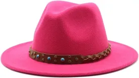 Popular Felt Hat with British Style Belt, Vintage and Versatile Top Hat, Woolen Jazz Hat Fengyan Cowboy Hats