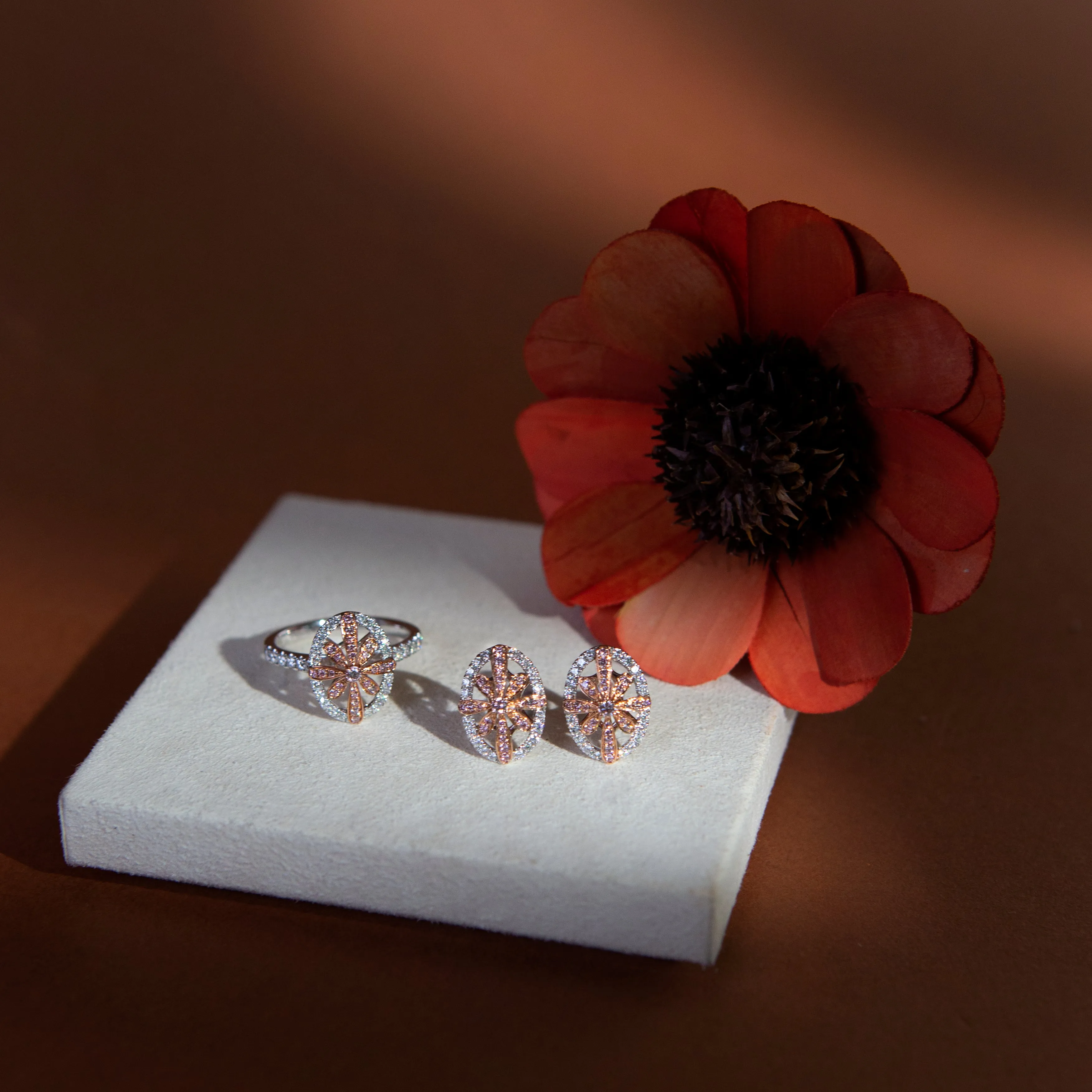 PT900 and Rose Gold Pink Diamond