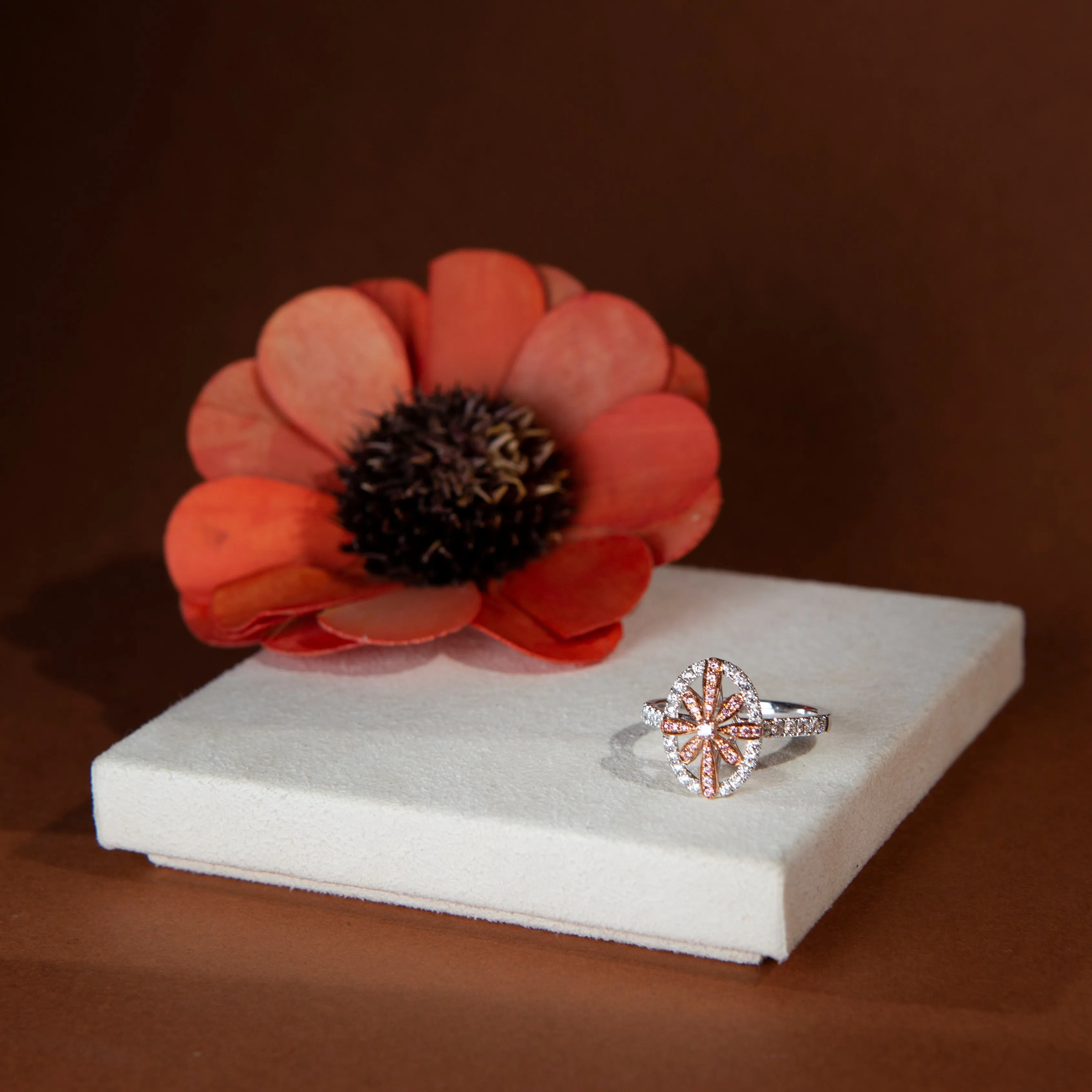 PT900 and Rose Gold Pink Diamond