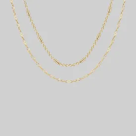 PURITY. Delicate Double Chain Necklace - Gold