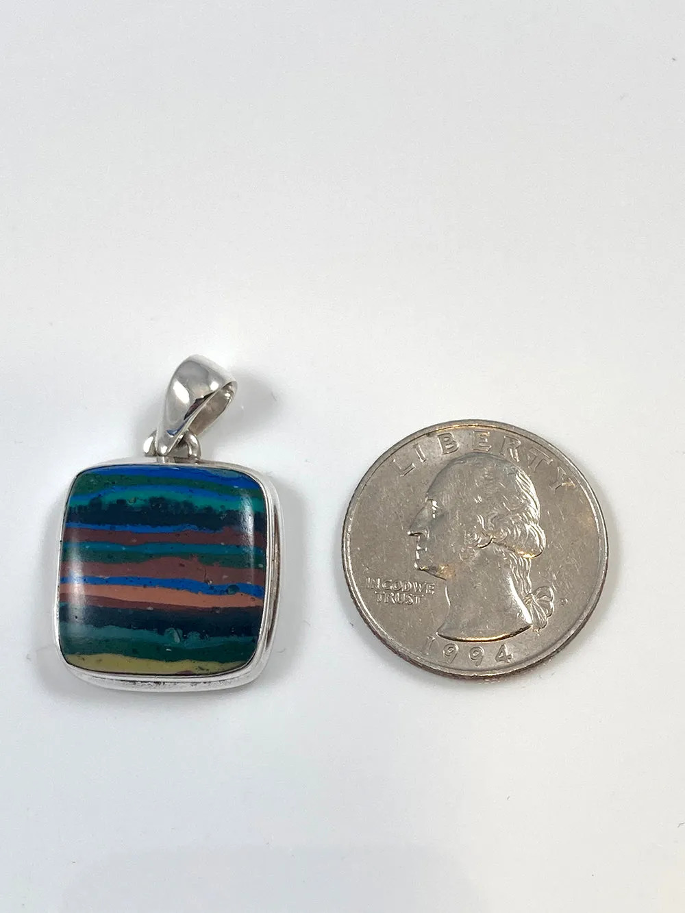 Rainbow Gem Calsilica Pendant