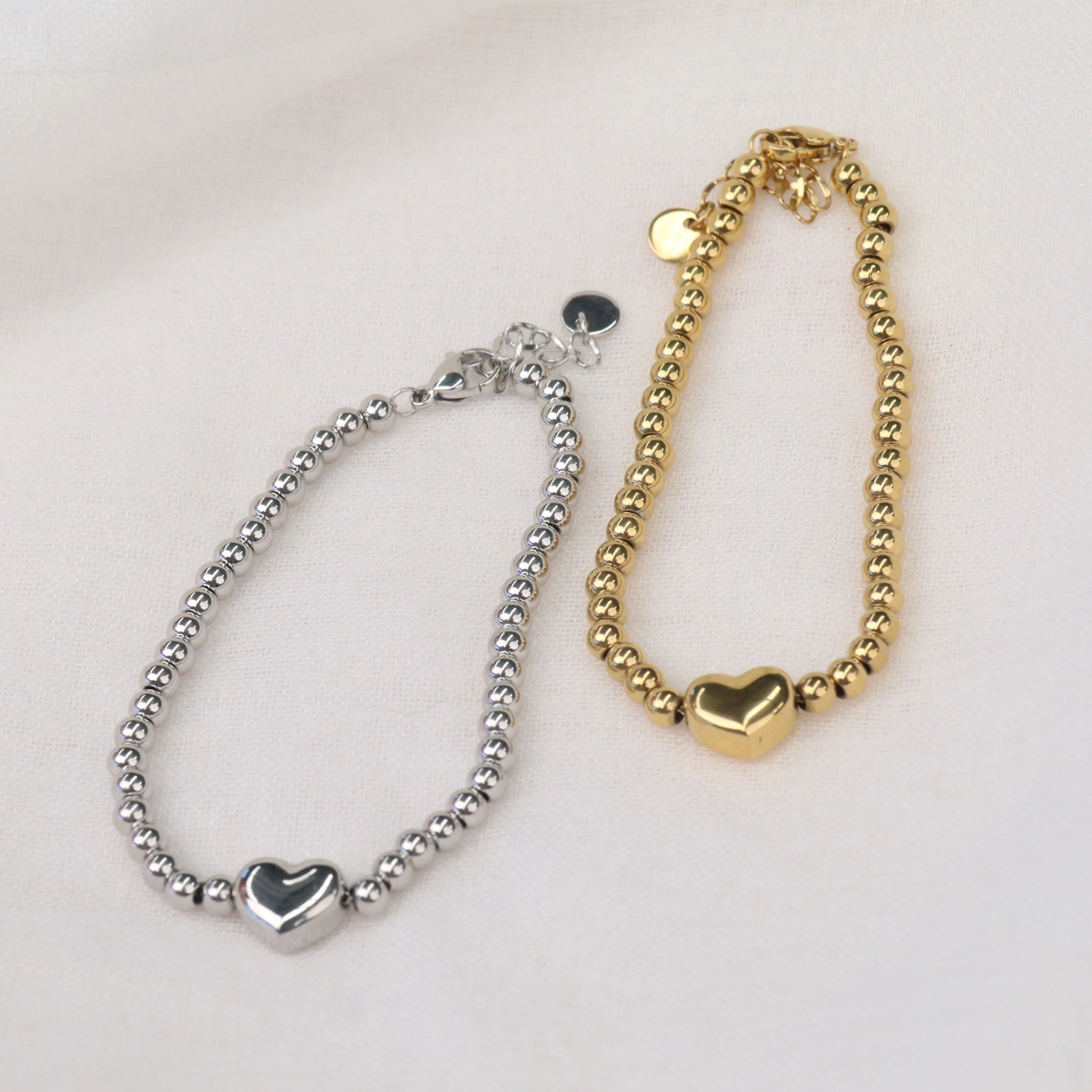 Ramree | Stainless Steel 18K Gold Plated Beaded Bracelet
