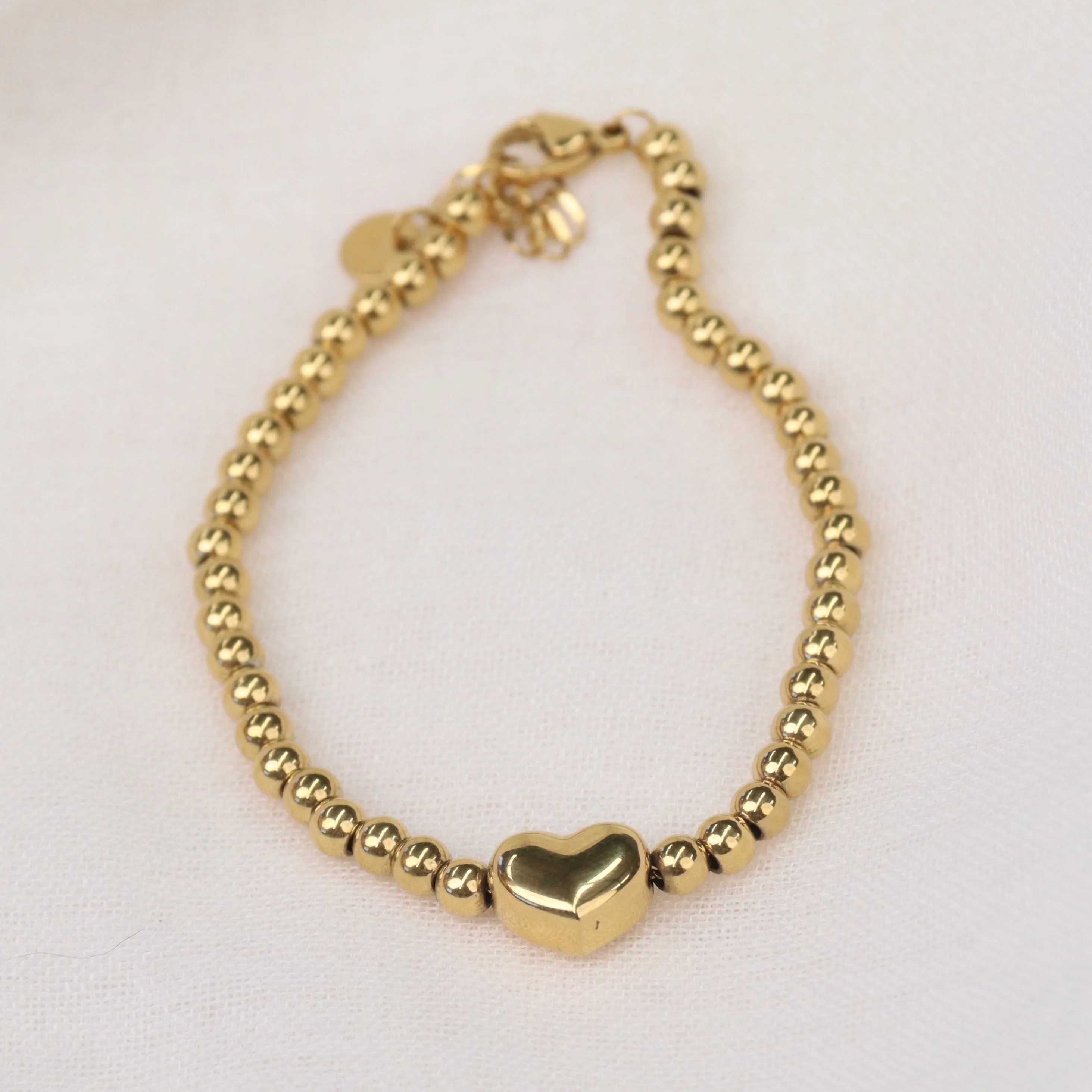 Ramree | Stainless Steel 18K Gold Plated Beaded Bracelet