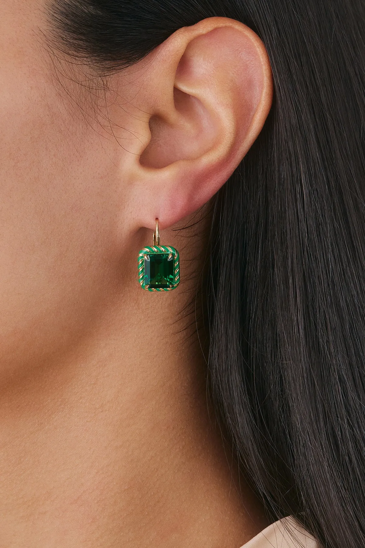 Elegant Rectangular Streamer Cocktail Drop Earrings