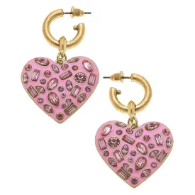 Rhinestone Heart Earrings