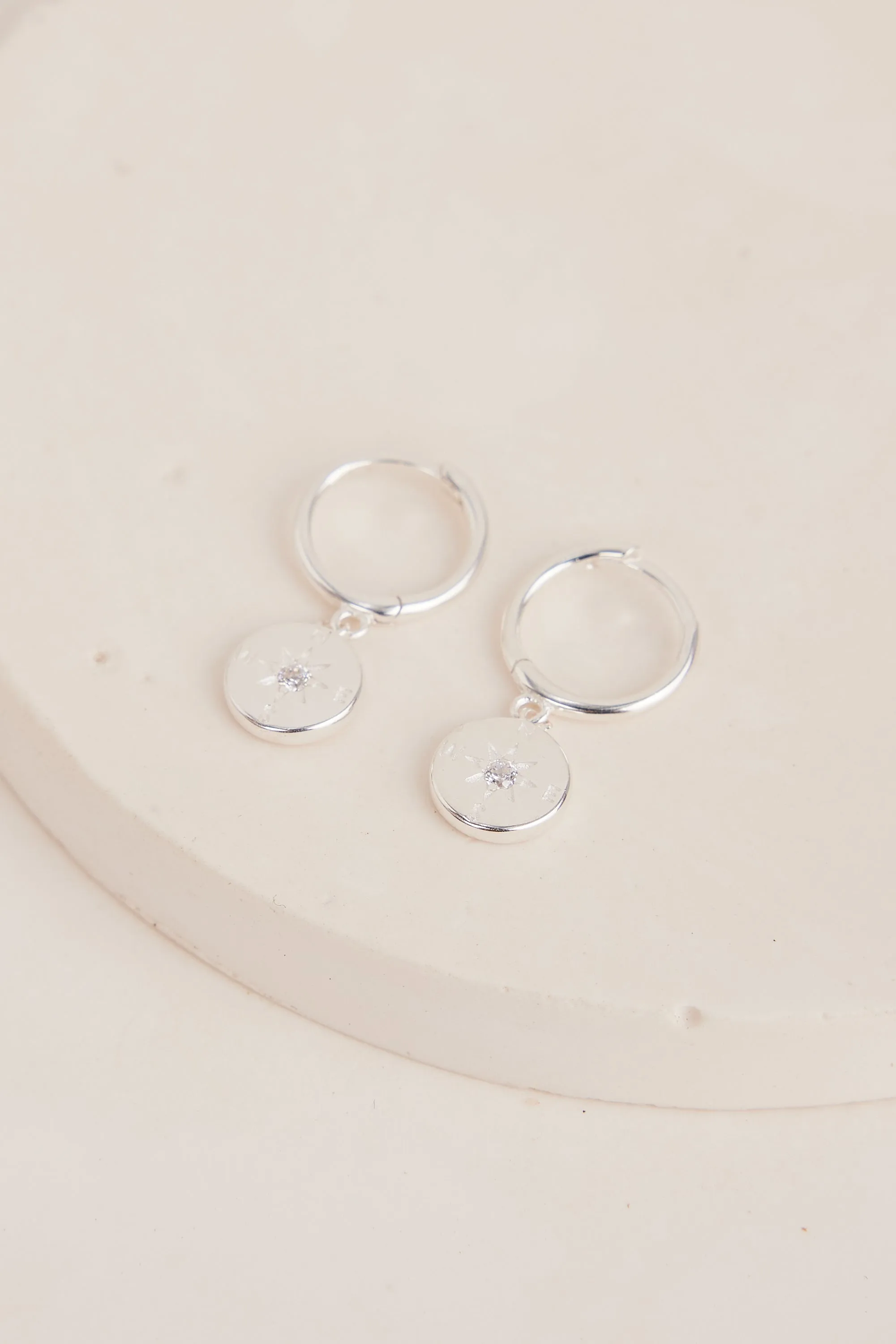 Rima Huggie Earrings Silver