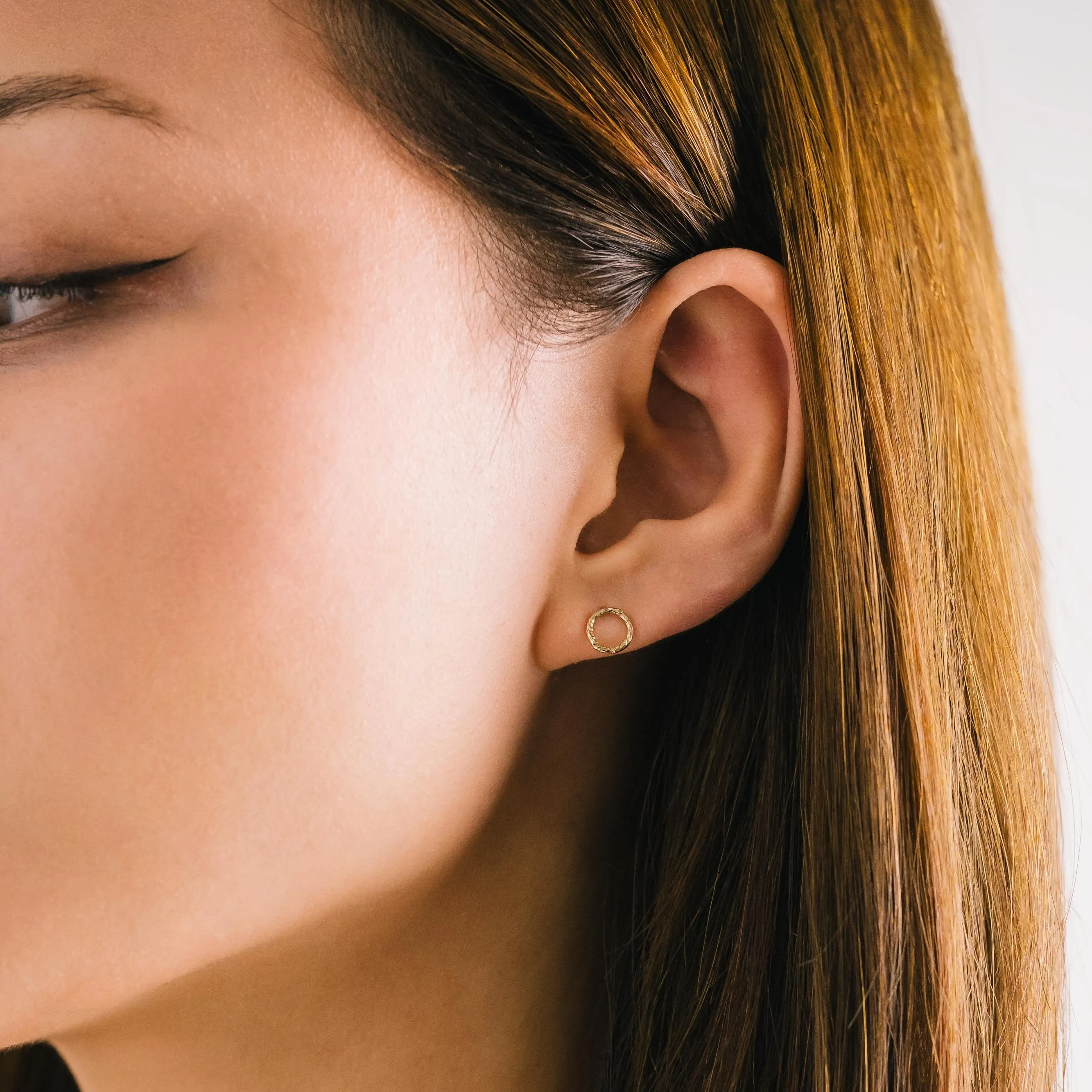 Ring Gold-Filled Stud Earrings