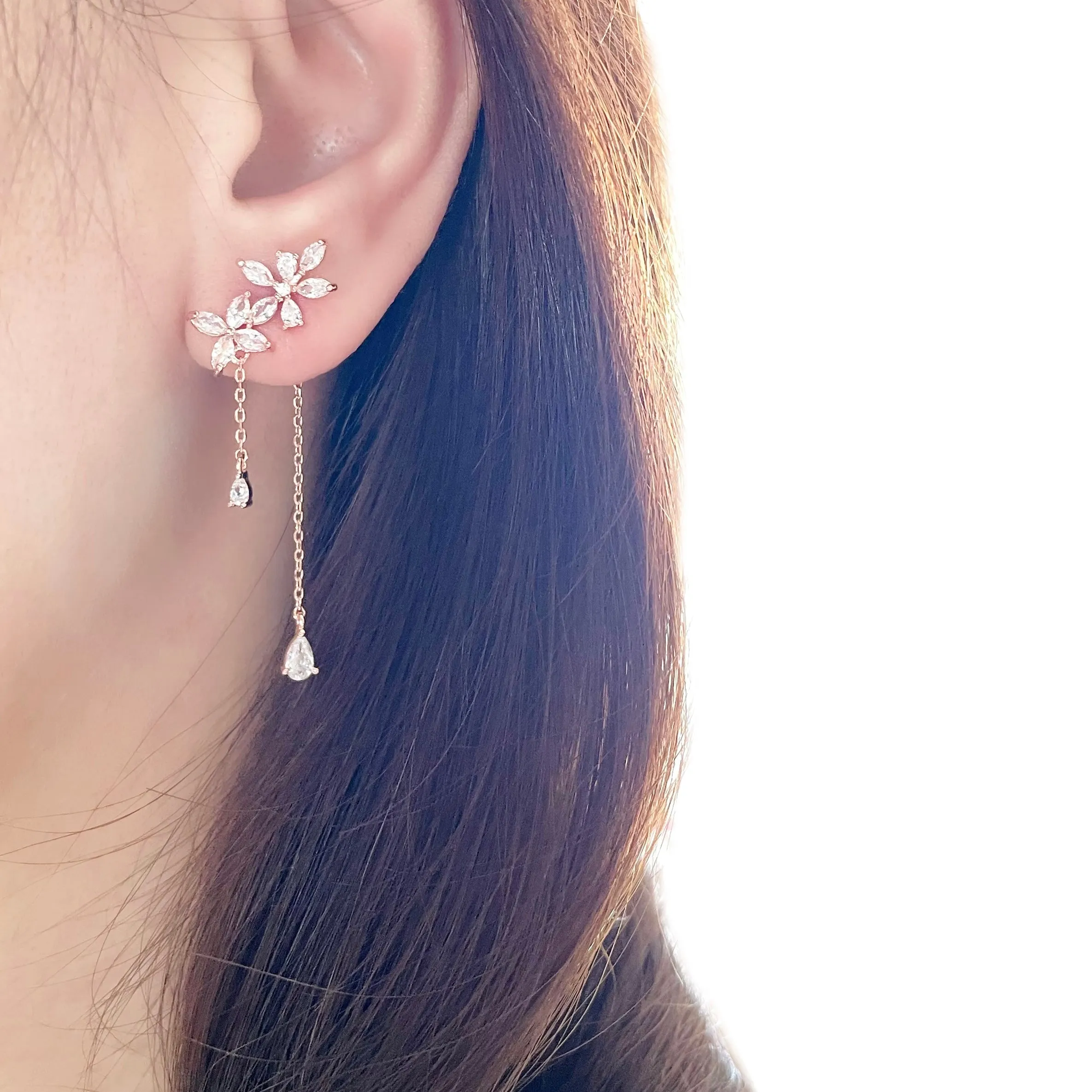 Rose Gold Never Forget Earrings