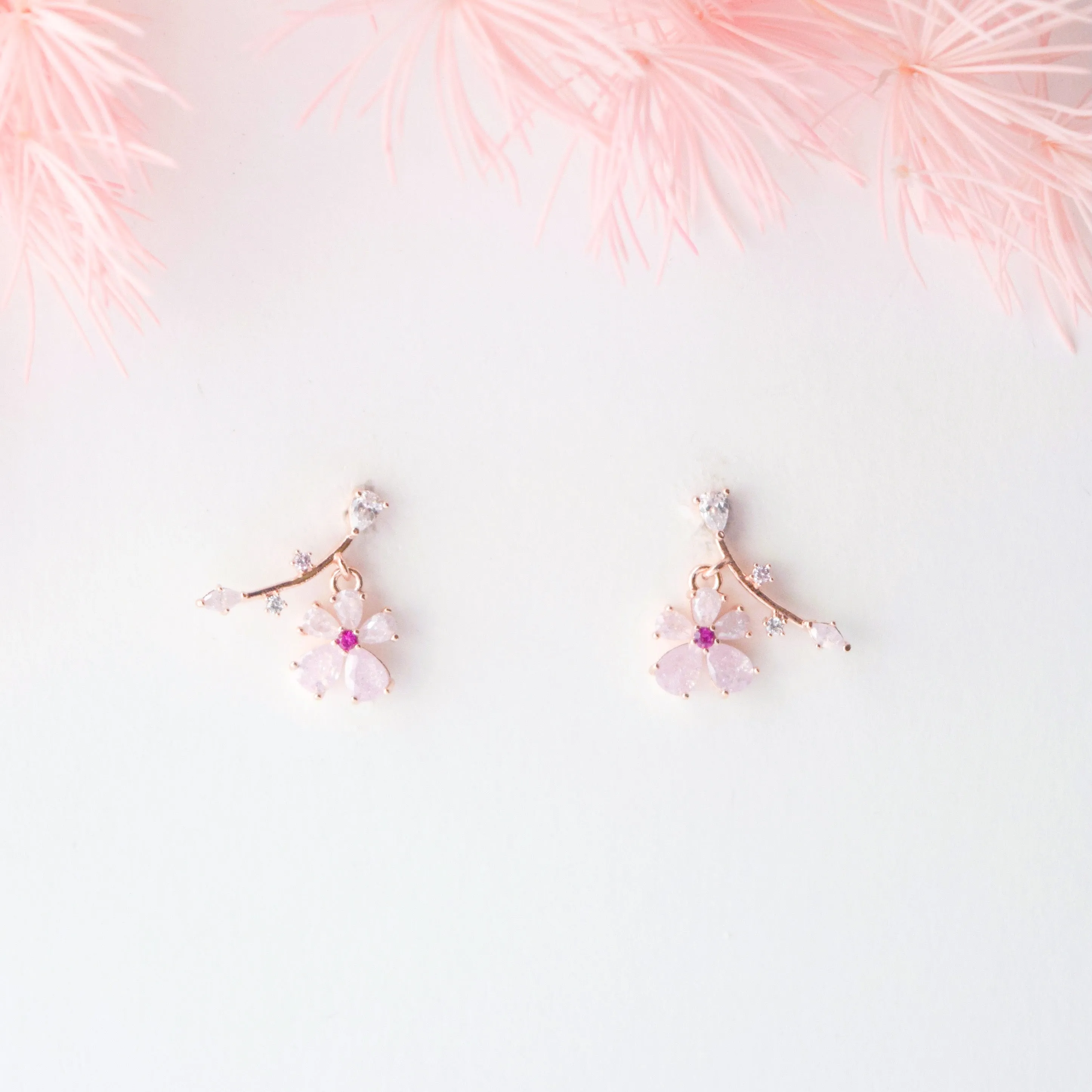 Rose Gold Primrose Earrings