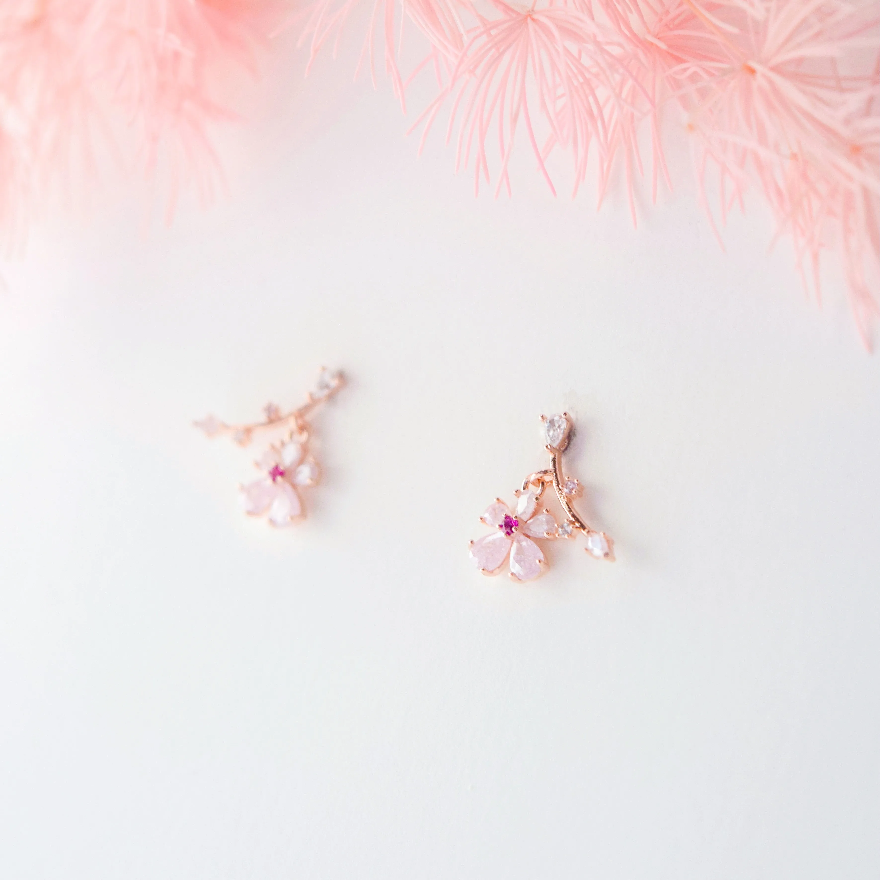 Rose Gold Primrose Earrings