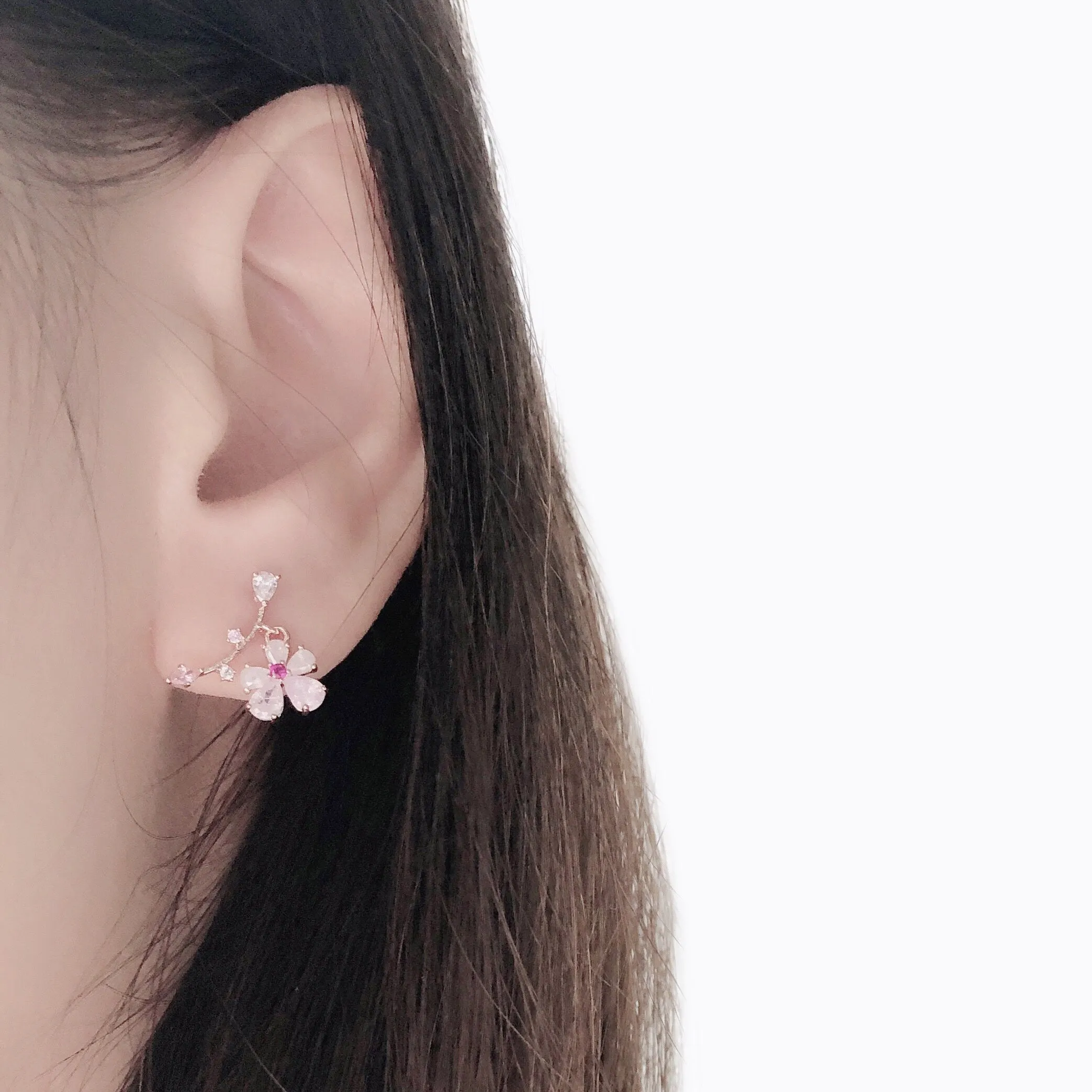 Rose Gold Primrose Earrings