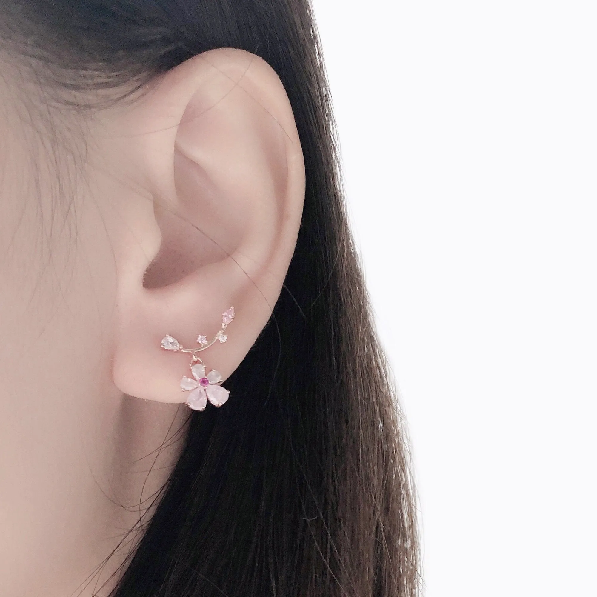 Rose Gold Primrose Earrings