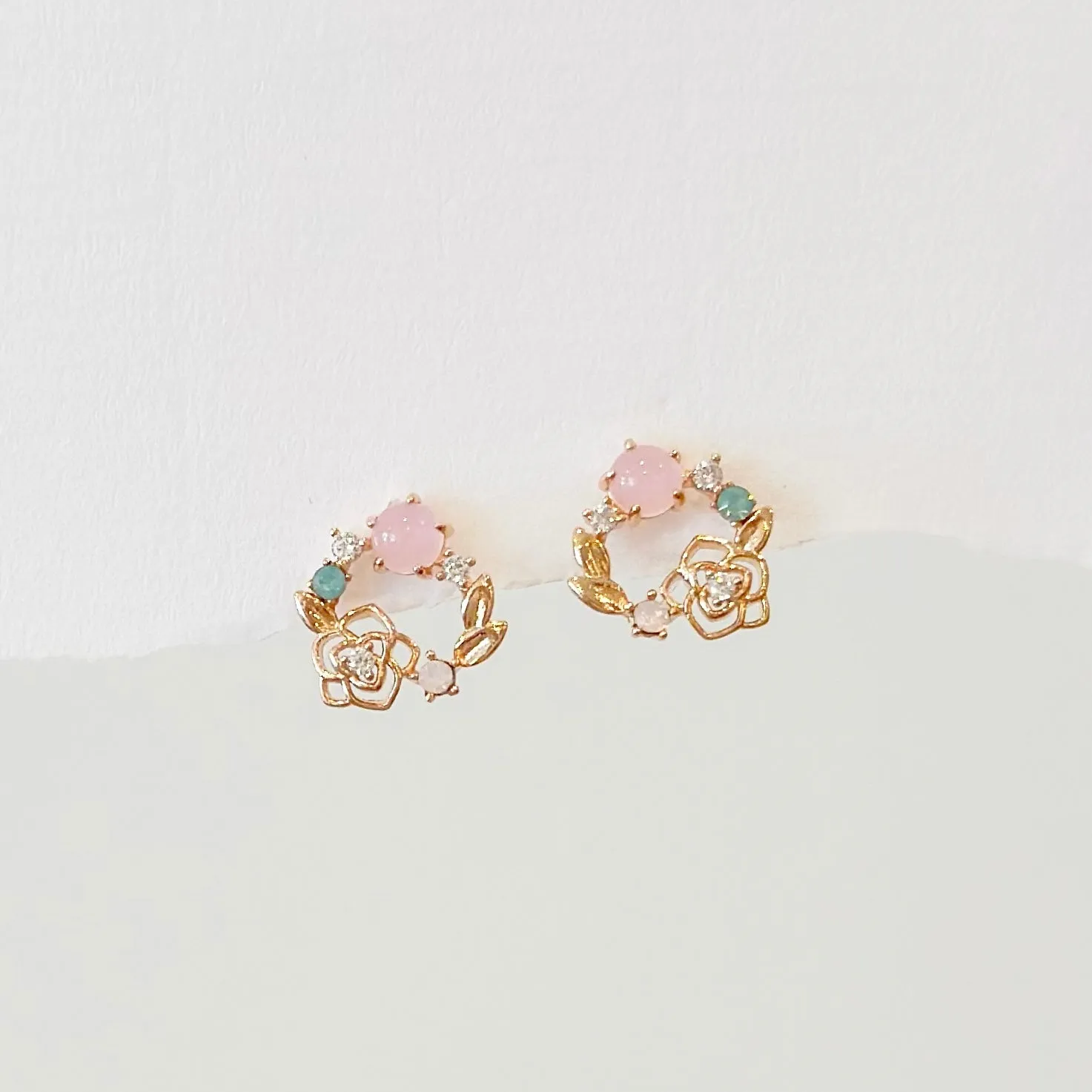 Rose Gold Rose Romance Earrings