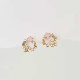 Rose Gold Rose Romance Earrings