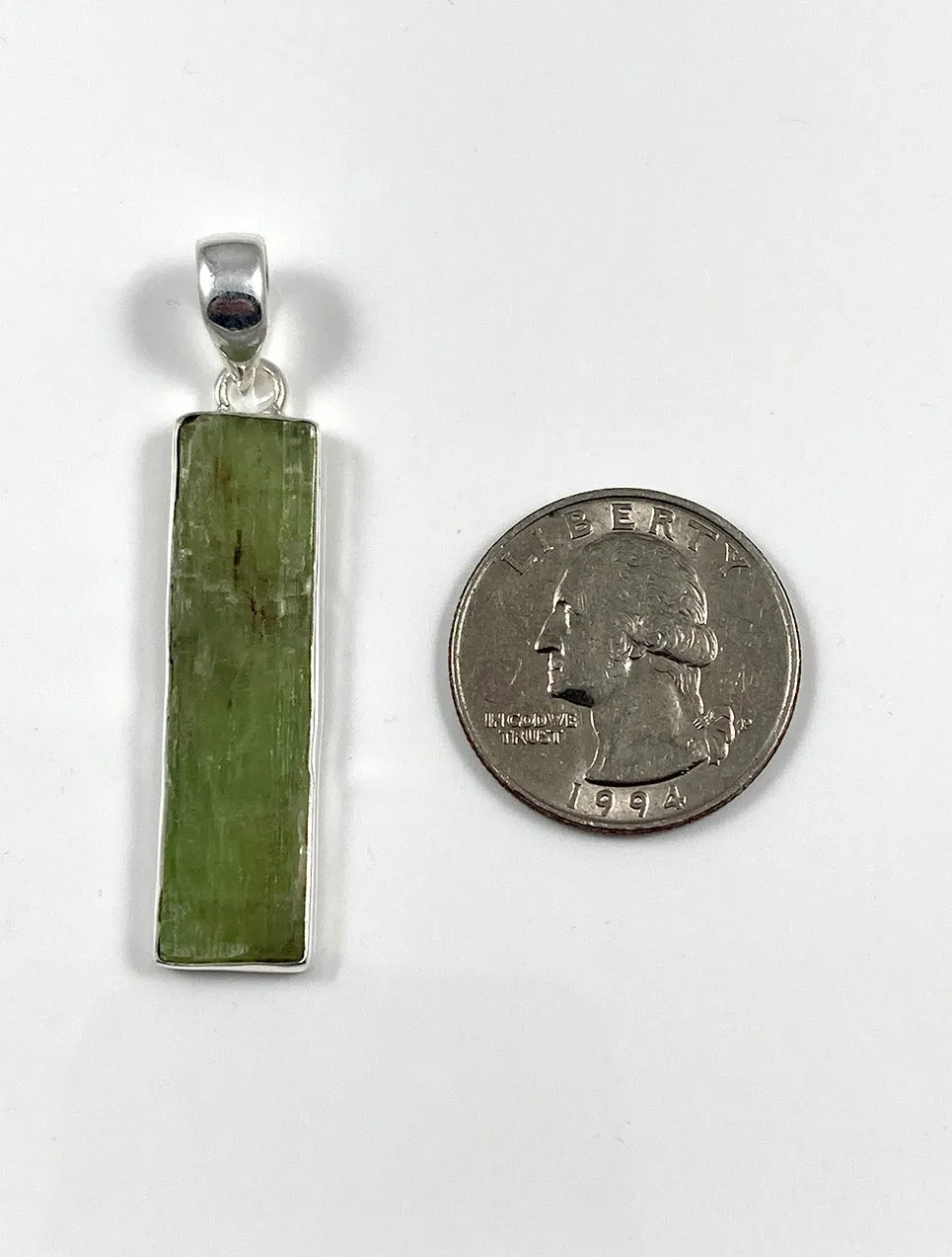 Rough Green Kyanite Pendant