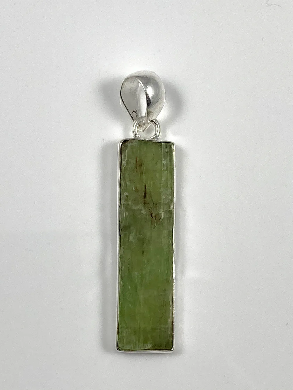 Rough Green Kyanite Pendant