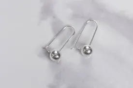 Silver ball earrings