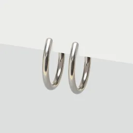 Silver Big Clip-On Earrings