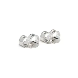 Silver Plated Big Butterfly Clasp Accessory - 1 Pair