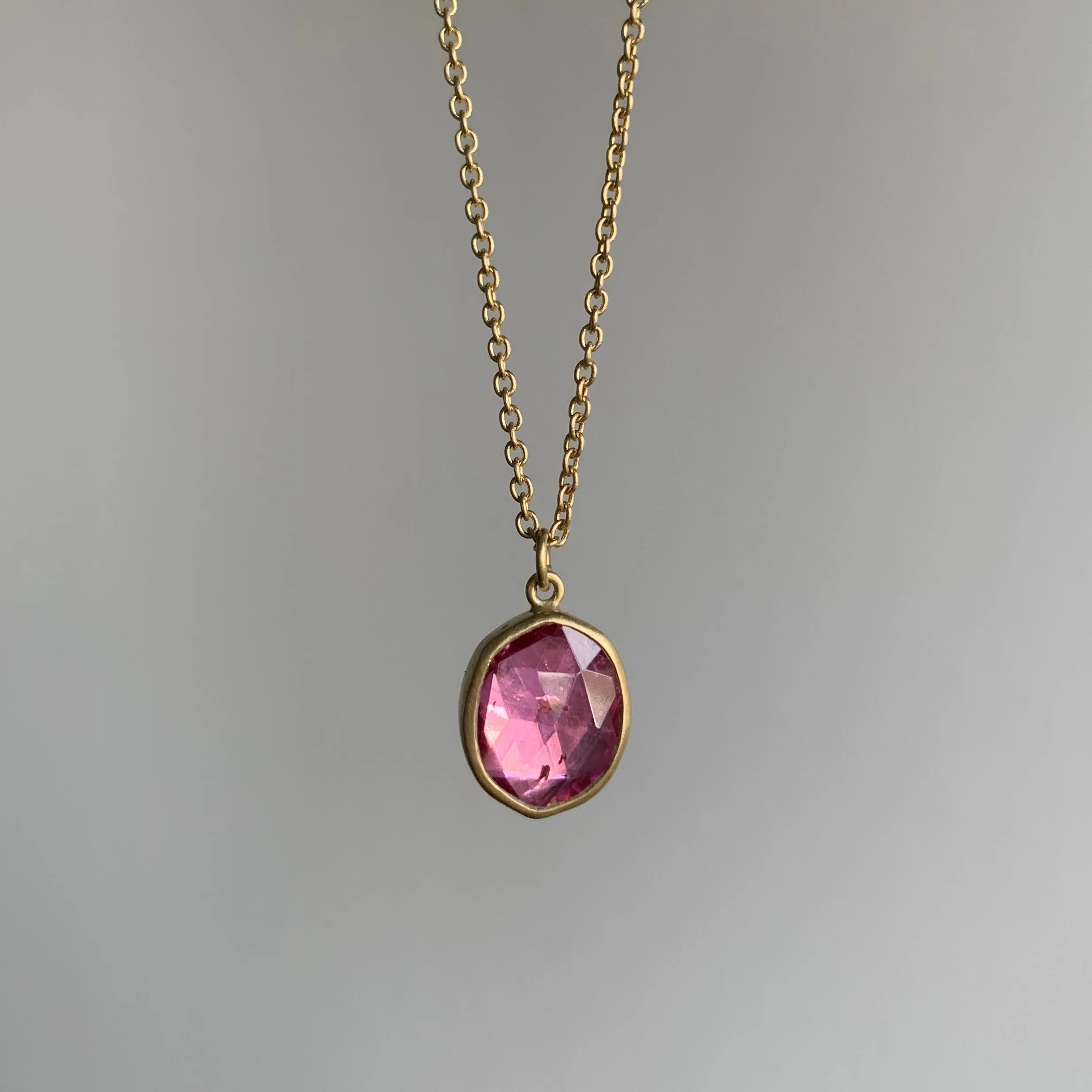 Small Pink Tourmaline Necklace