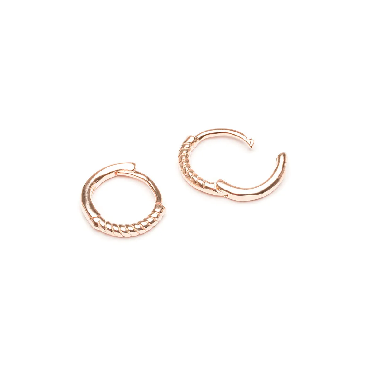 Small Twist Huggie Earrings