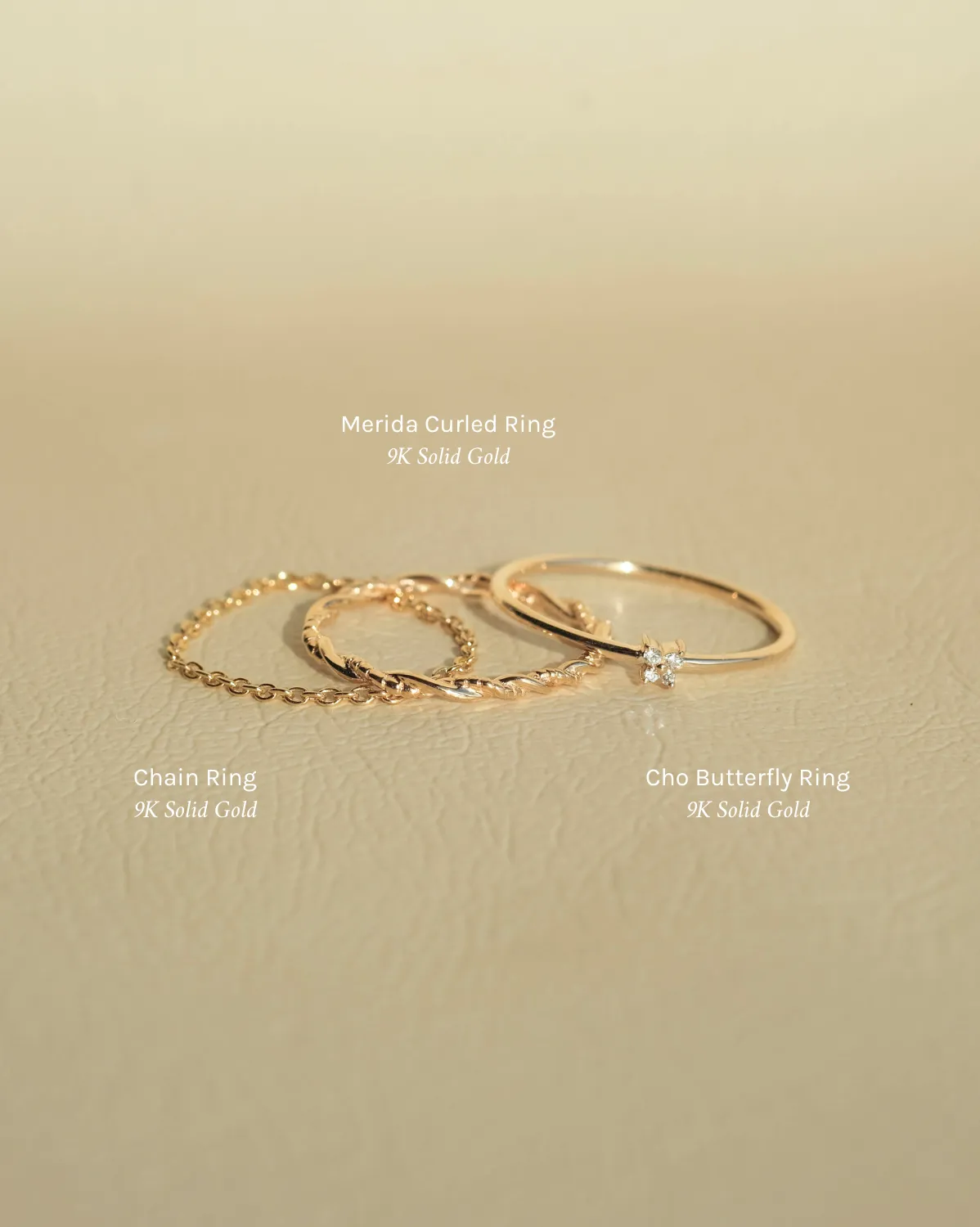 Solid Gold Minimal Chain Ring