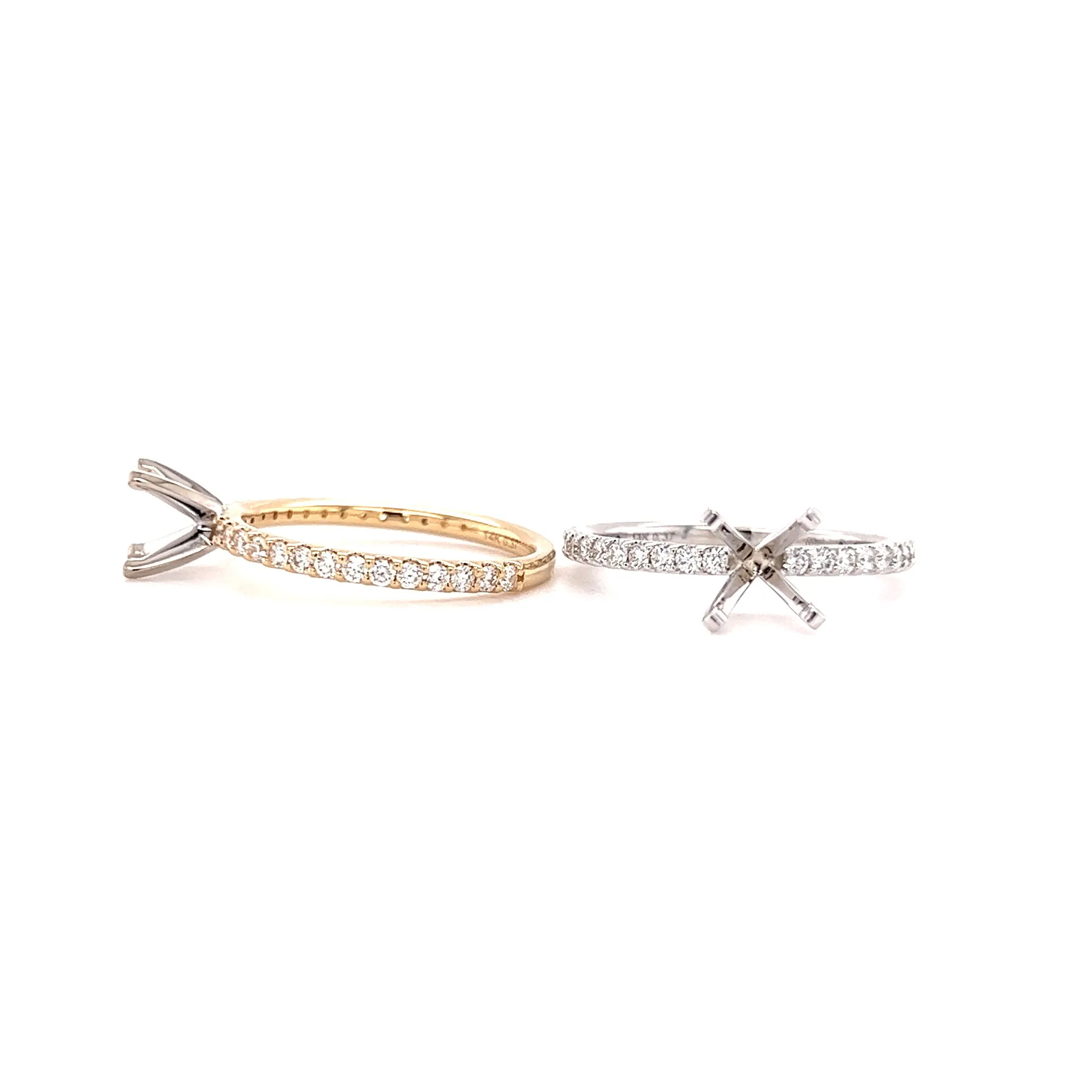 Solitaire Ring Setting with 0.37ctw of Diamonds in 14K Gold