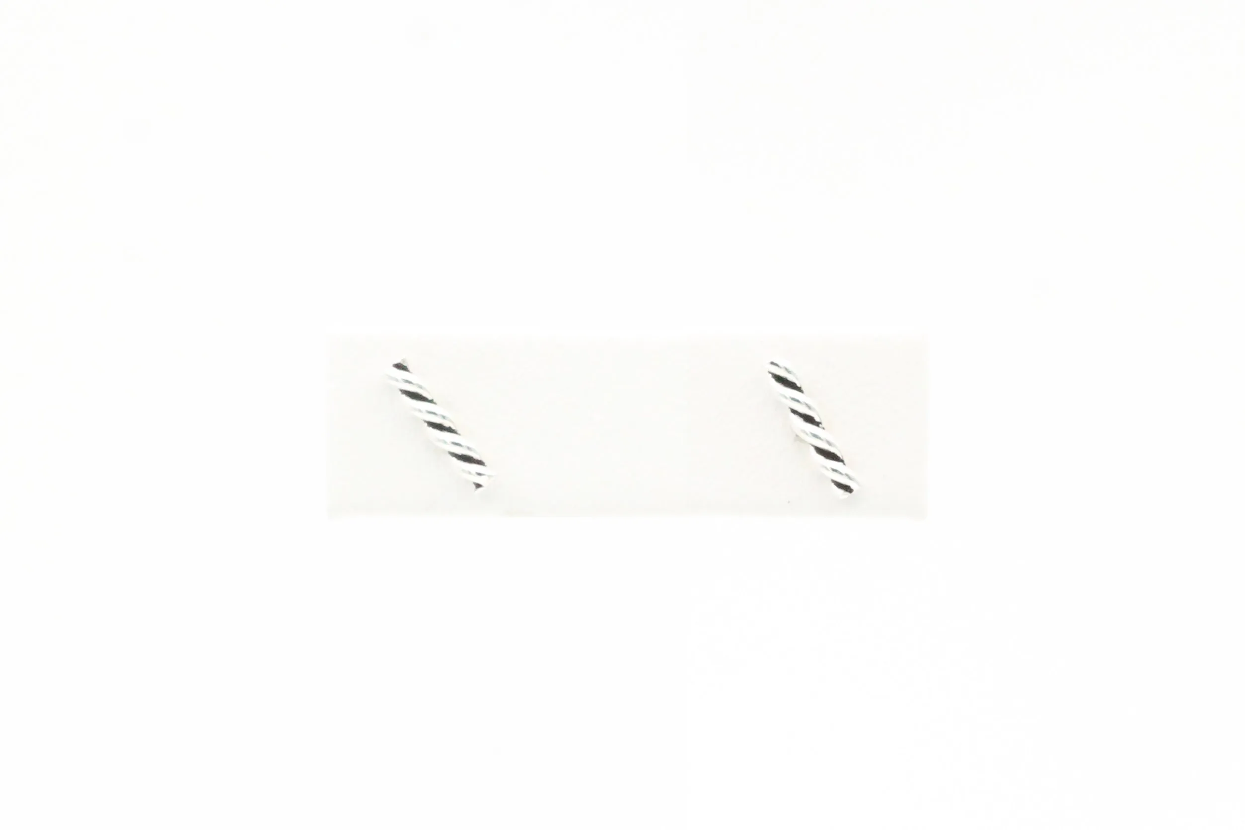 Sterling Silver Bar Twist Earrings