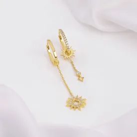 Sunlit Drop Gold Earrings