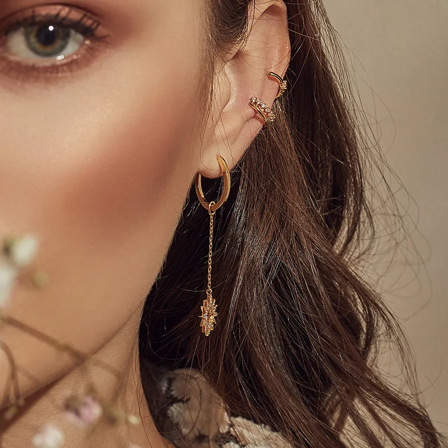 Sunlit Drop Gold Earrings