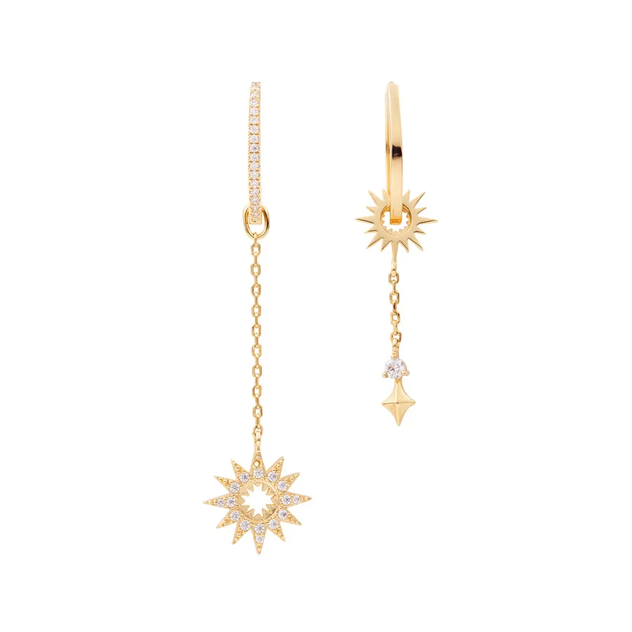 Sunlit Drop Gold Earrings