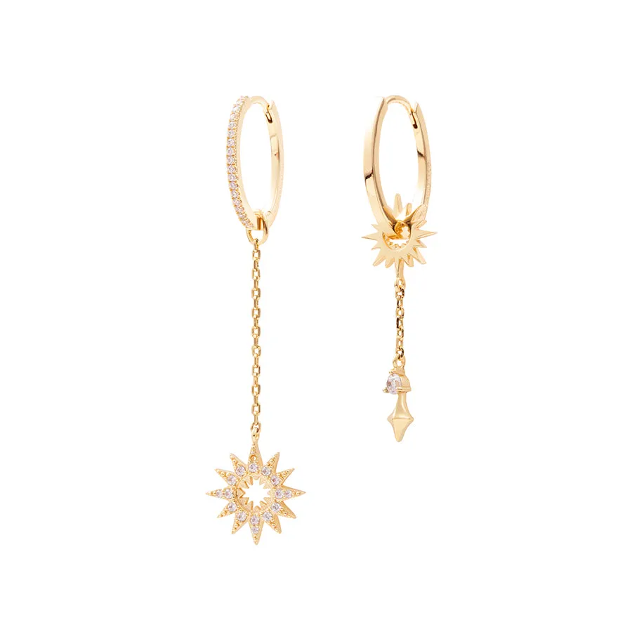 Sunlit Drop Gold Earrings