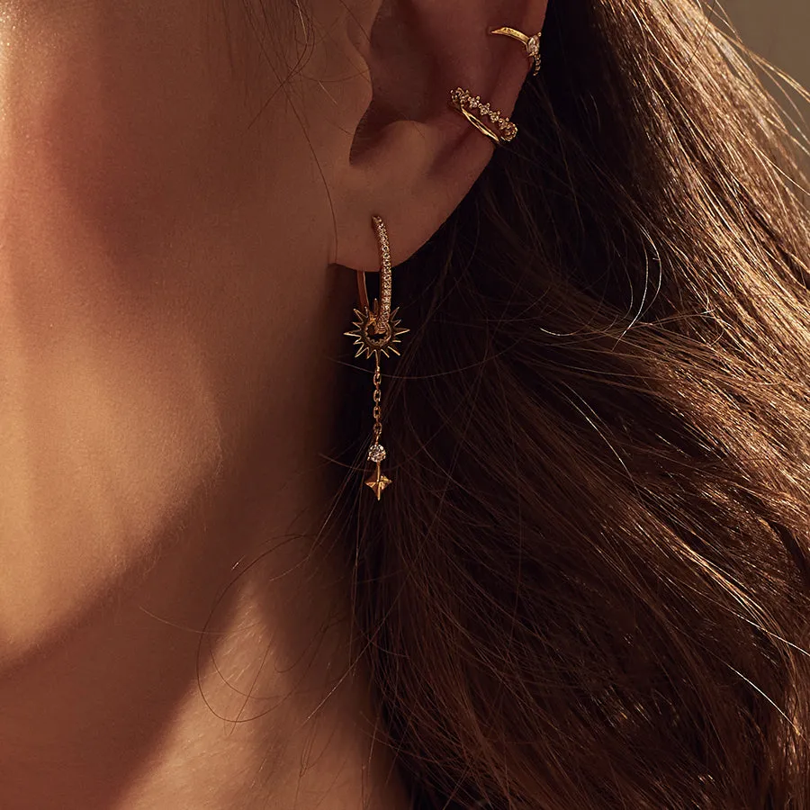 Sunlit Drop Gold Earrings