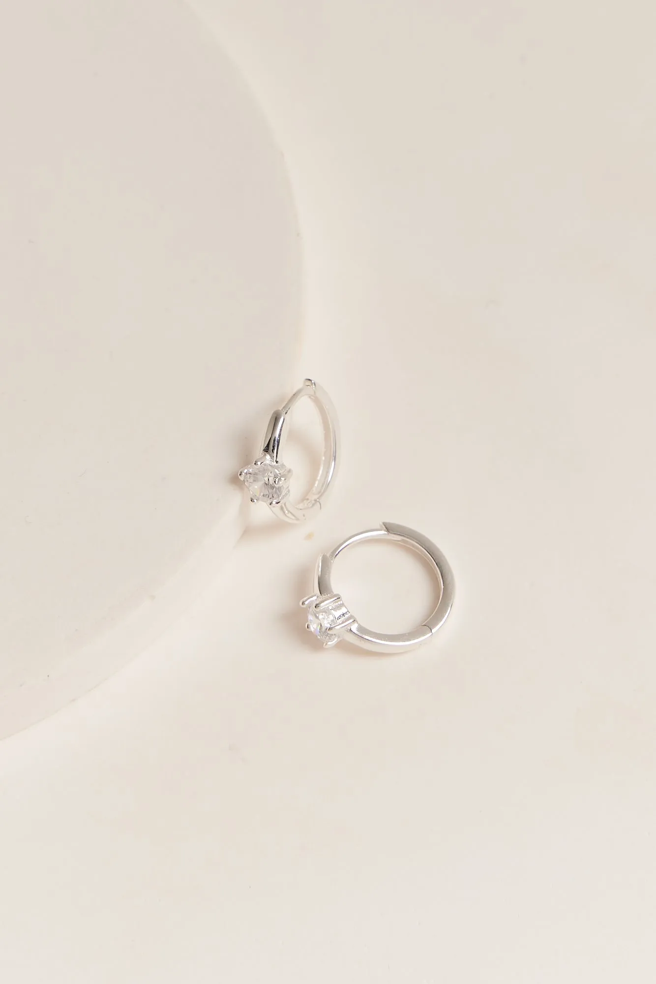 Tala Huggie Earrings Silver