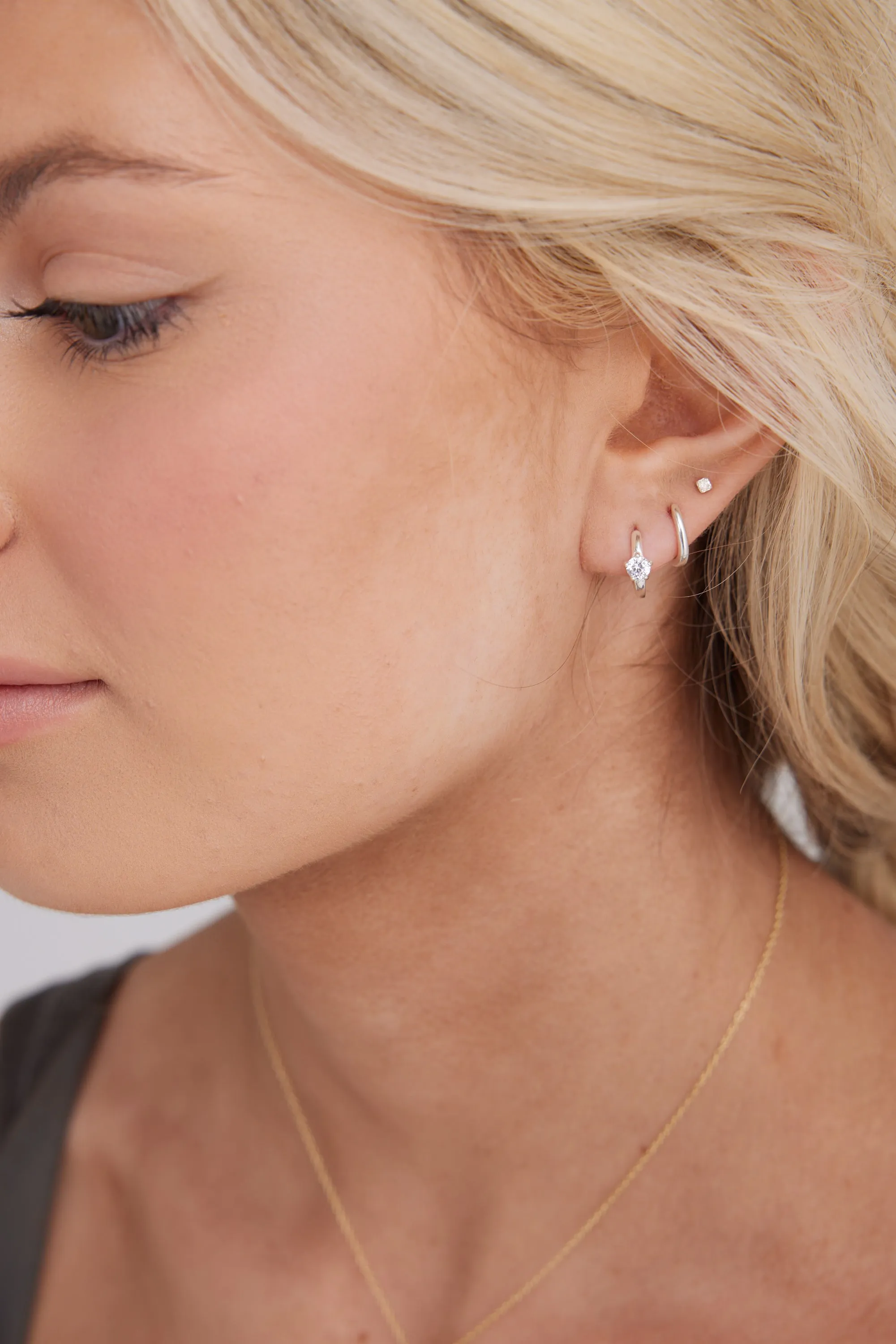 Tala Huggie Earrings Silver