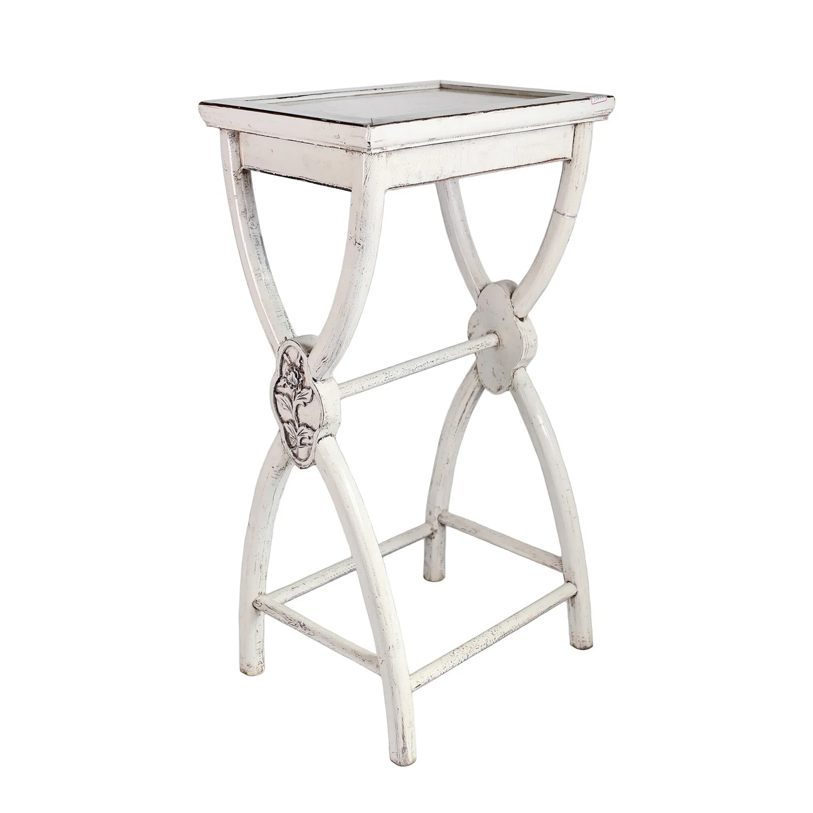 Tall Painted Elmwood Flower Table