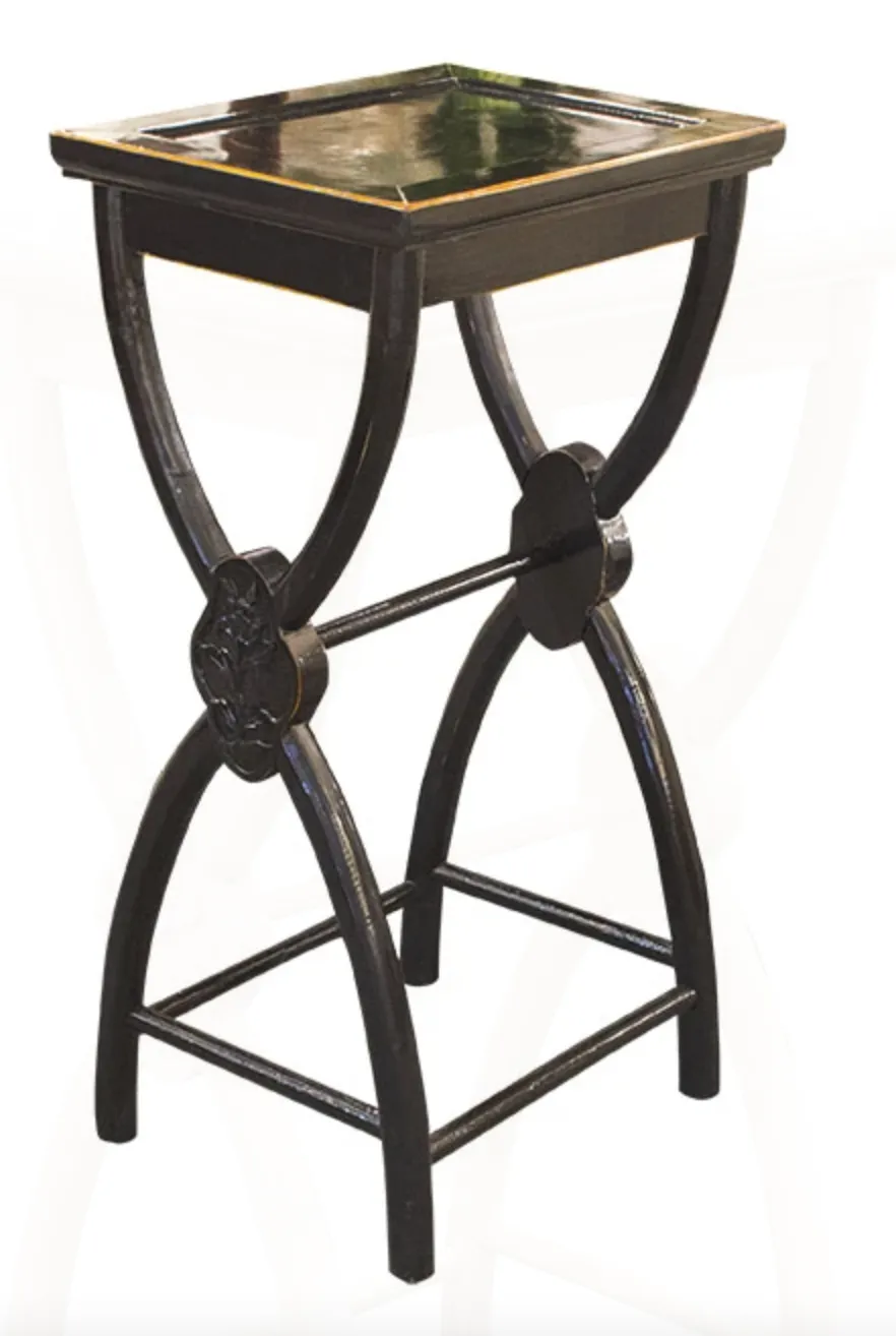 Tall Painted Elmwood Flower Table