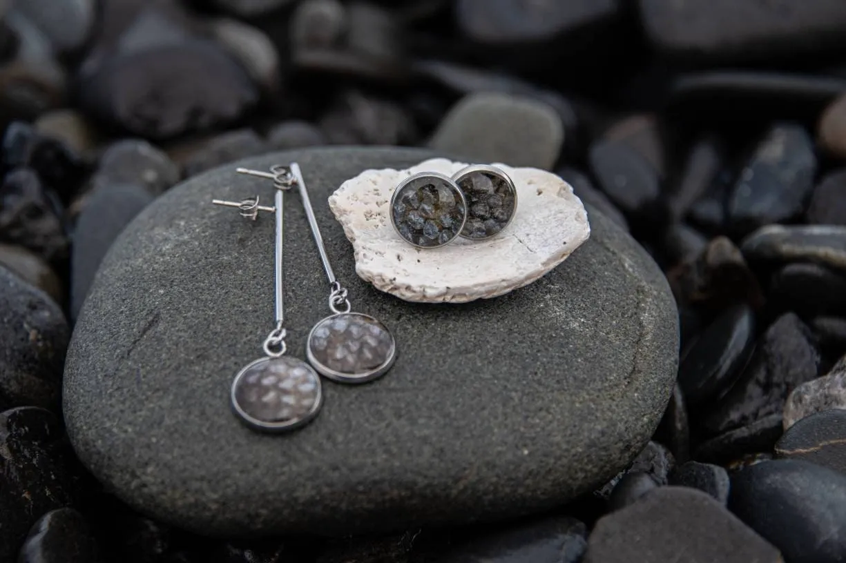 The Brenda - Our Round Salmon Stick Drop Earrings