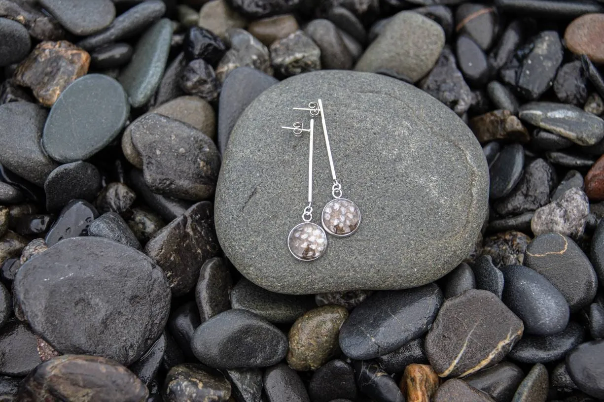 The Brenda - Our Round Salmon Stick Drop Earrings