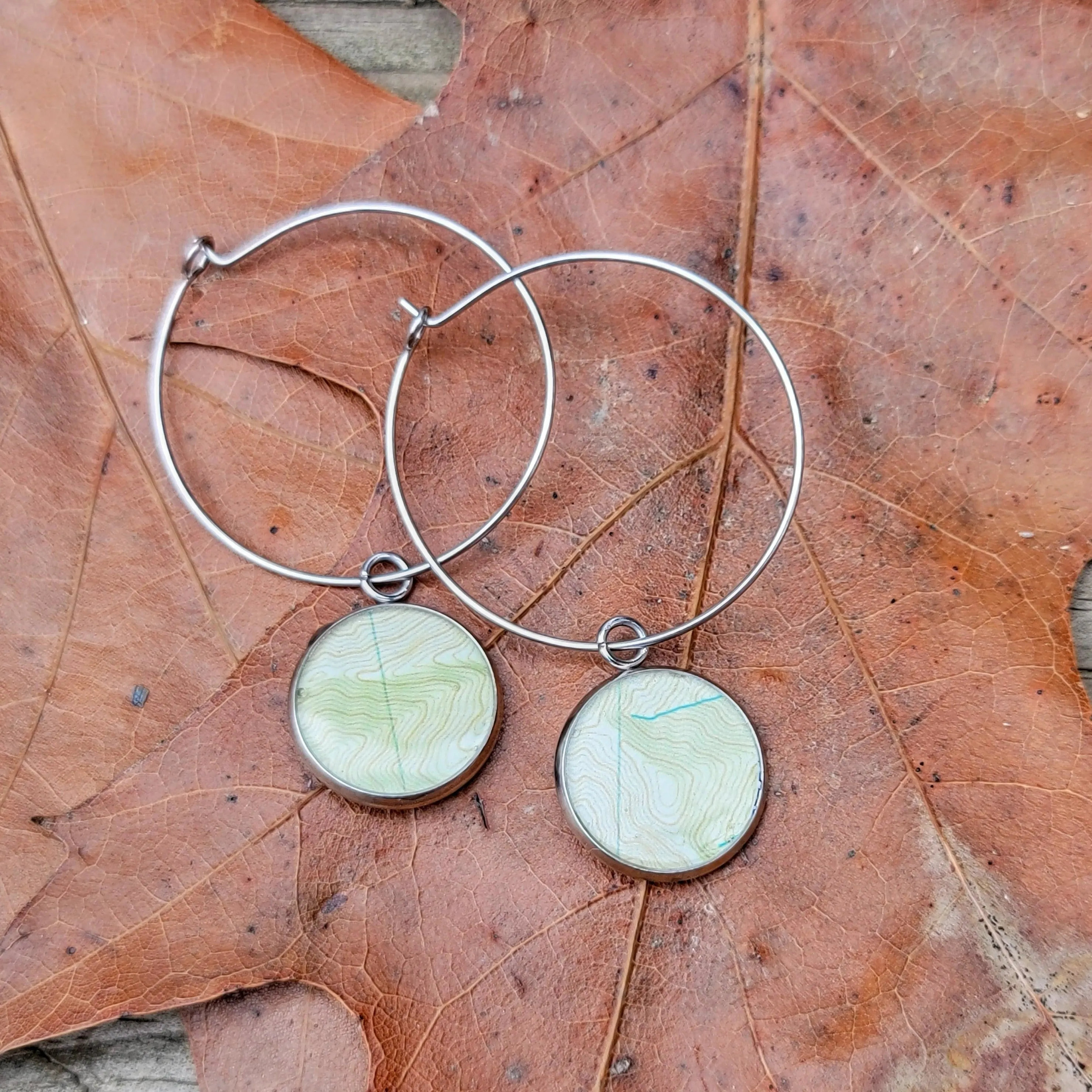 The Clara - Our Round Map Hoop Earrings