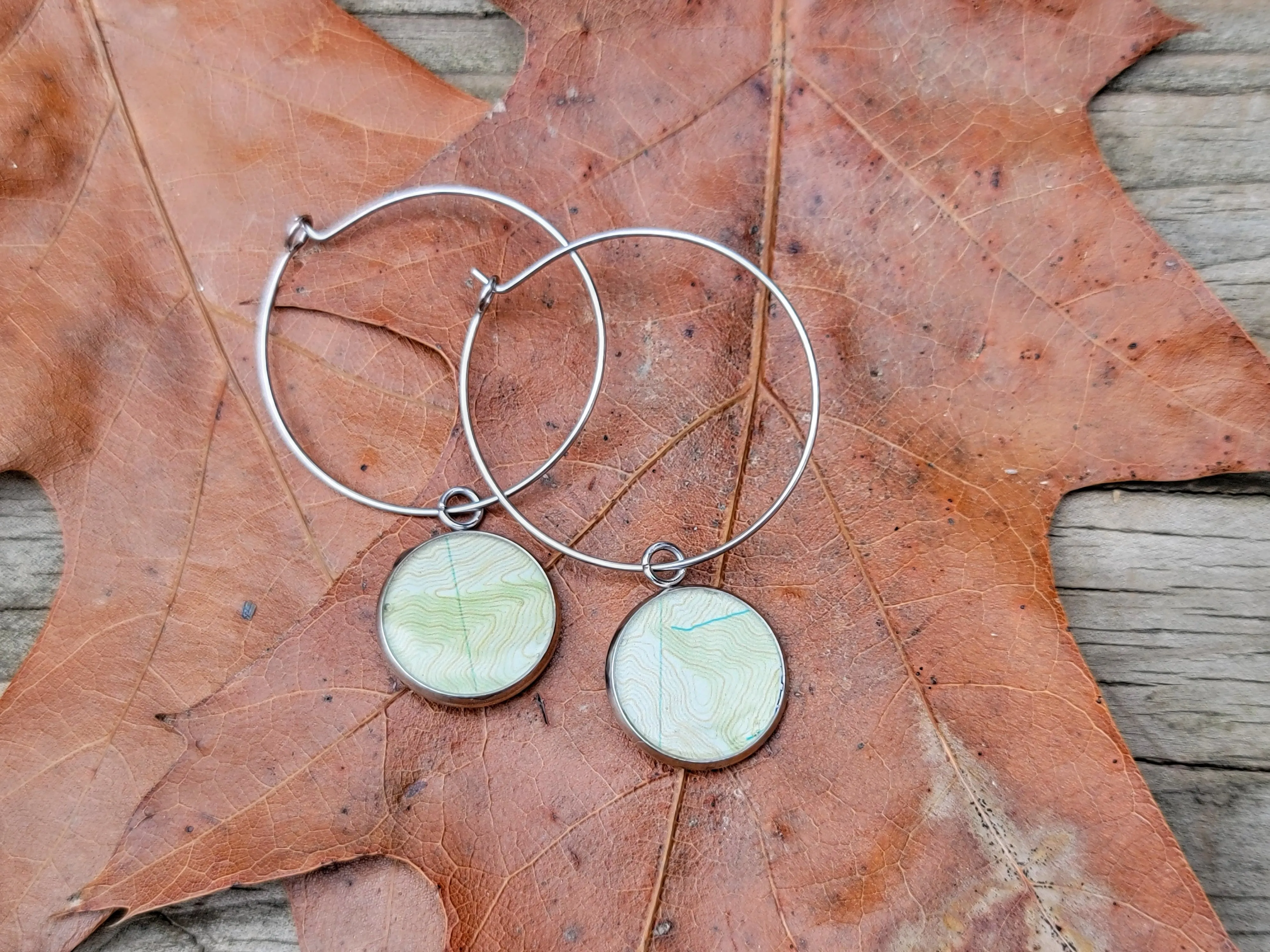 The Clara - Our Round Map Hoop Earrings