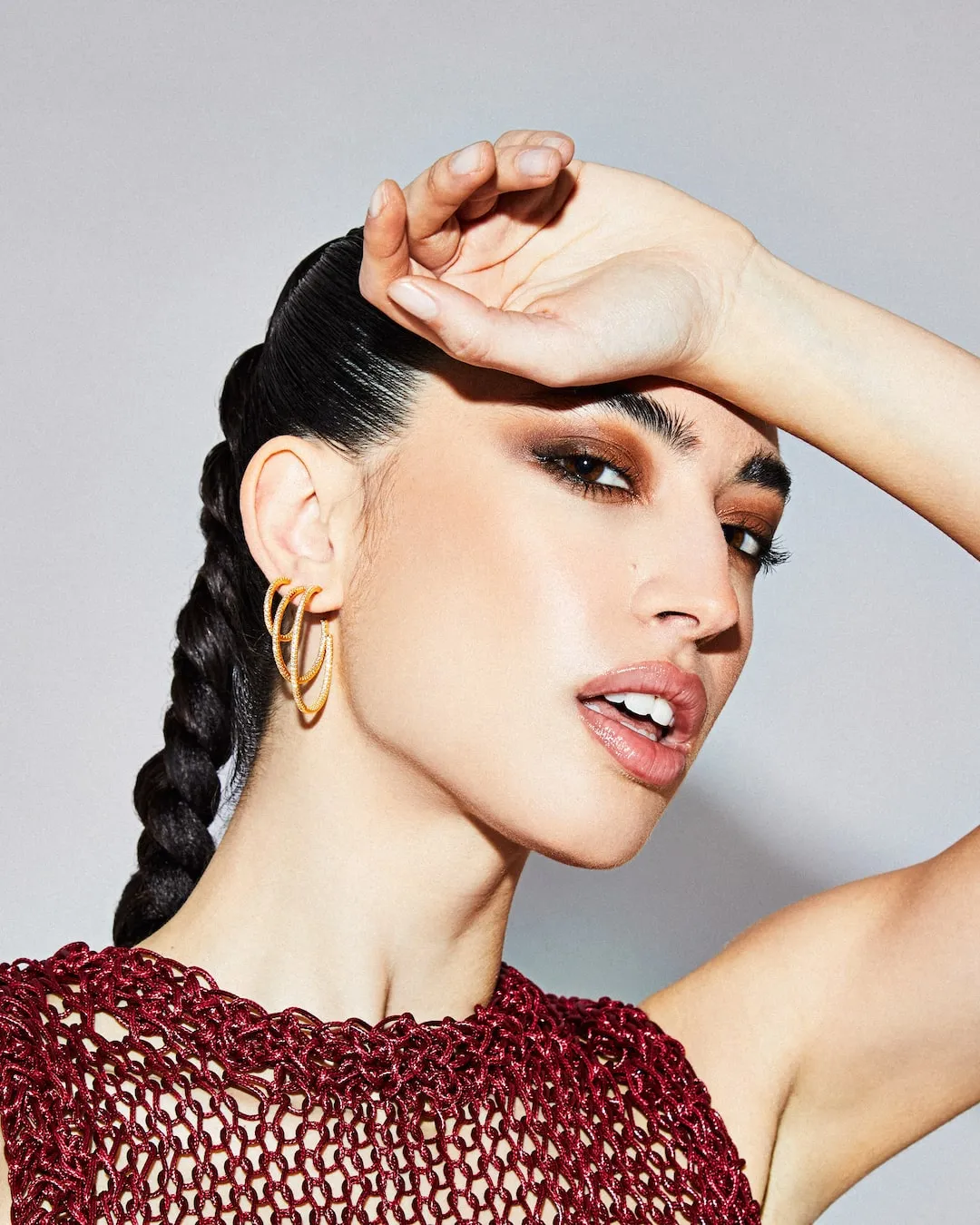 The Go-To Glam hoops L - gold plated